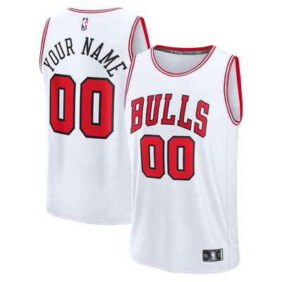 Chicago Bulls Fanatics Fast Break Custom Jersey - Association Edition - White