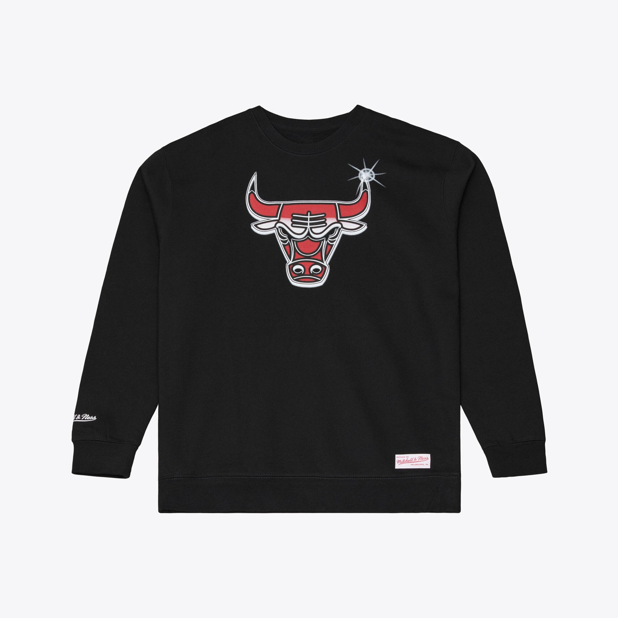Men's Mitchell & Ness  Black Chicago Bulls Airbrush Sweatshirt