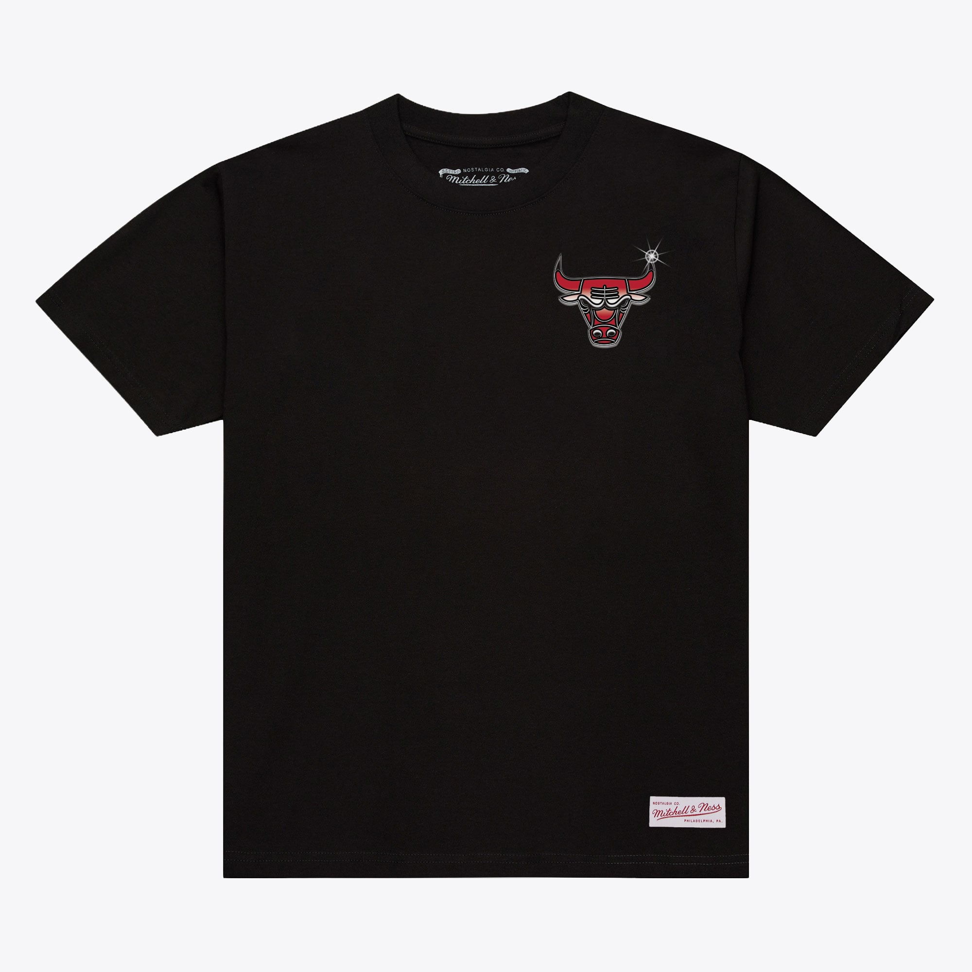 T-shirt homme Mitchell & Ness noir Chicago Bulls à motif aérographe