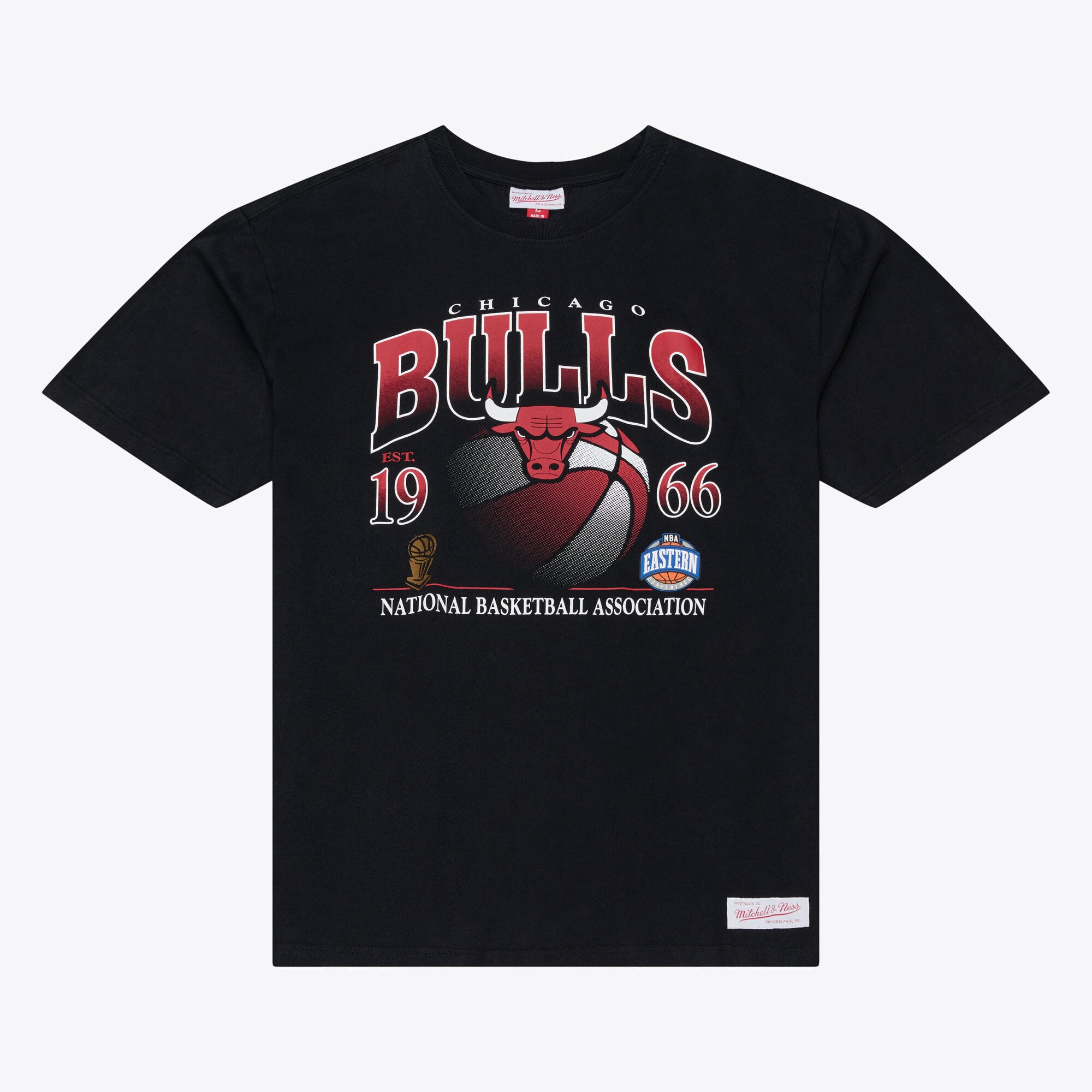 T-shirt graphique noir Mitchell & Ness Chicago Bulls pour homme