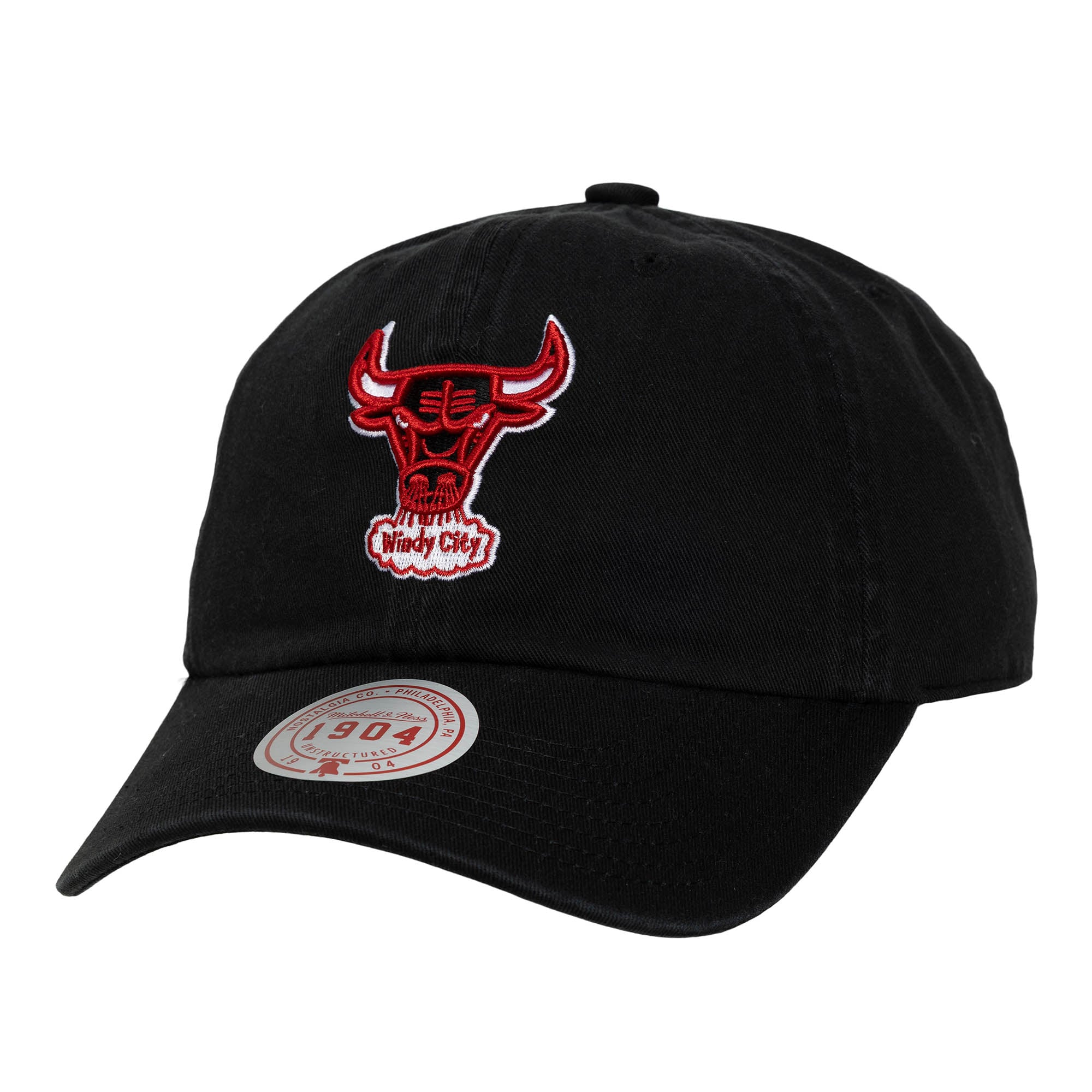 Men's Chicago Bulls Mitchell & Ness Black Hardwood Classics 1904 Adjustable Hat