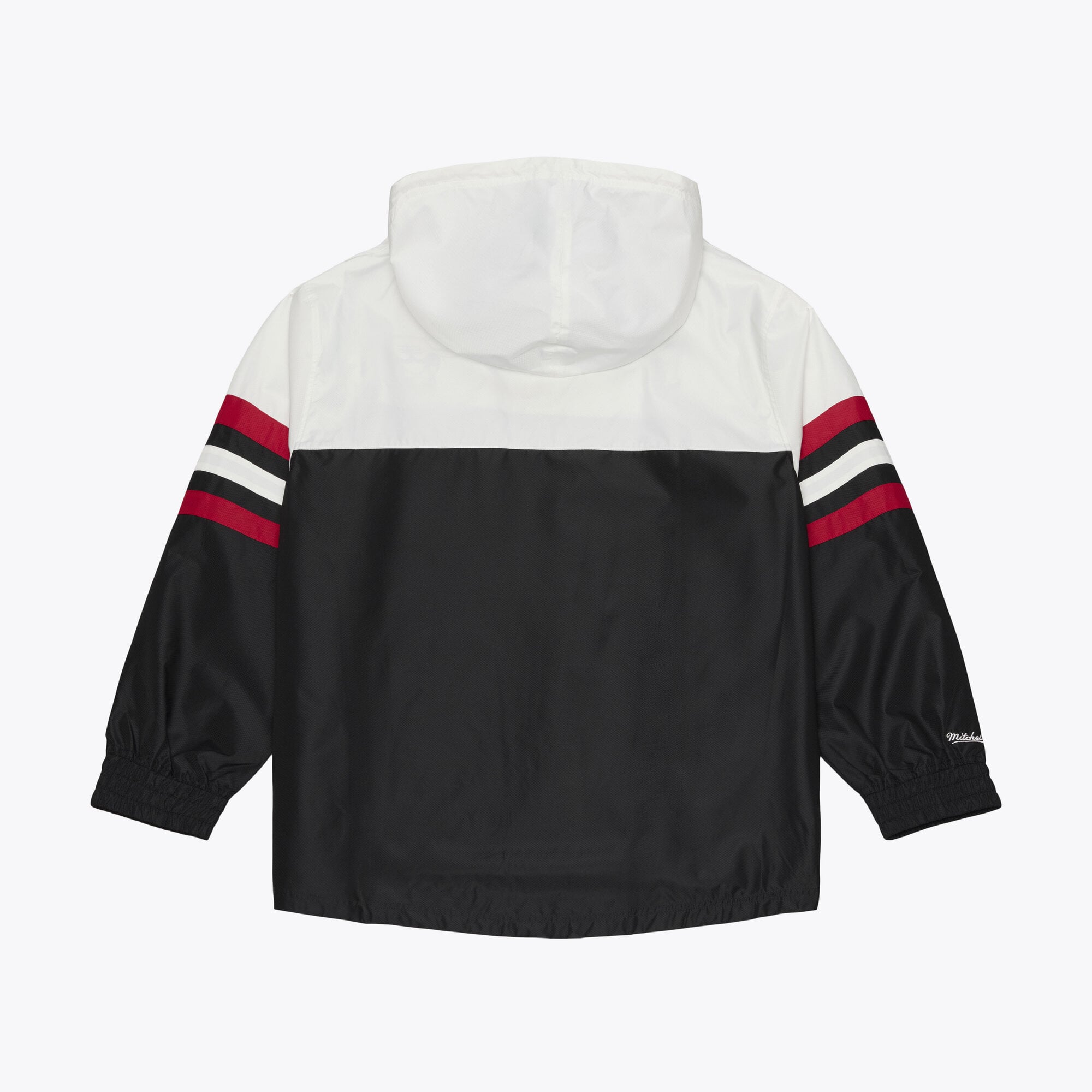 Men's Mitchell & Ness  Black Chicago Bulls Head Coach Lightweight Anorak Quarter-Zip Windbreaker