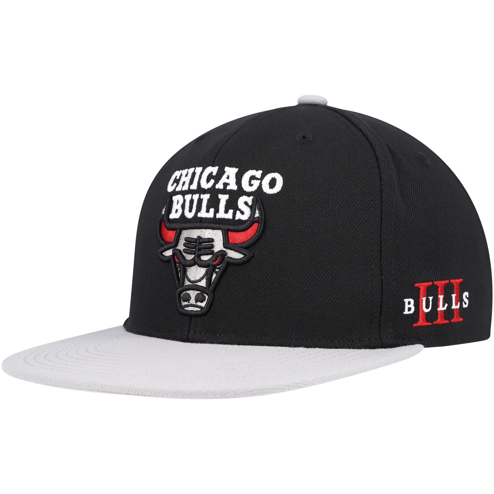Men's Chicago Bulls Mitchell & Ness Black/Gray Core Snapback Hat