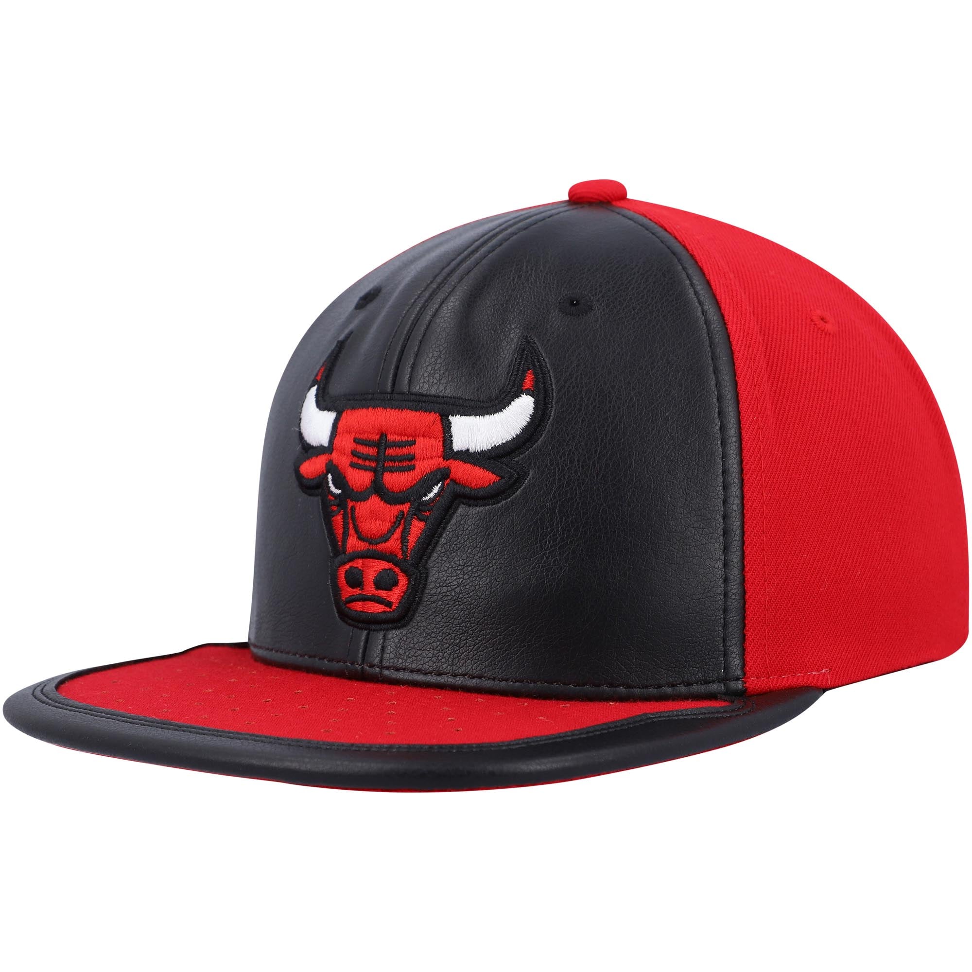 Men's Chicago Bulls Mitchell & Ness Black/Red Day One Snapback Hat