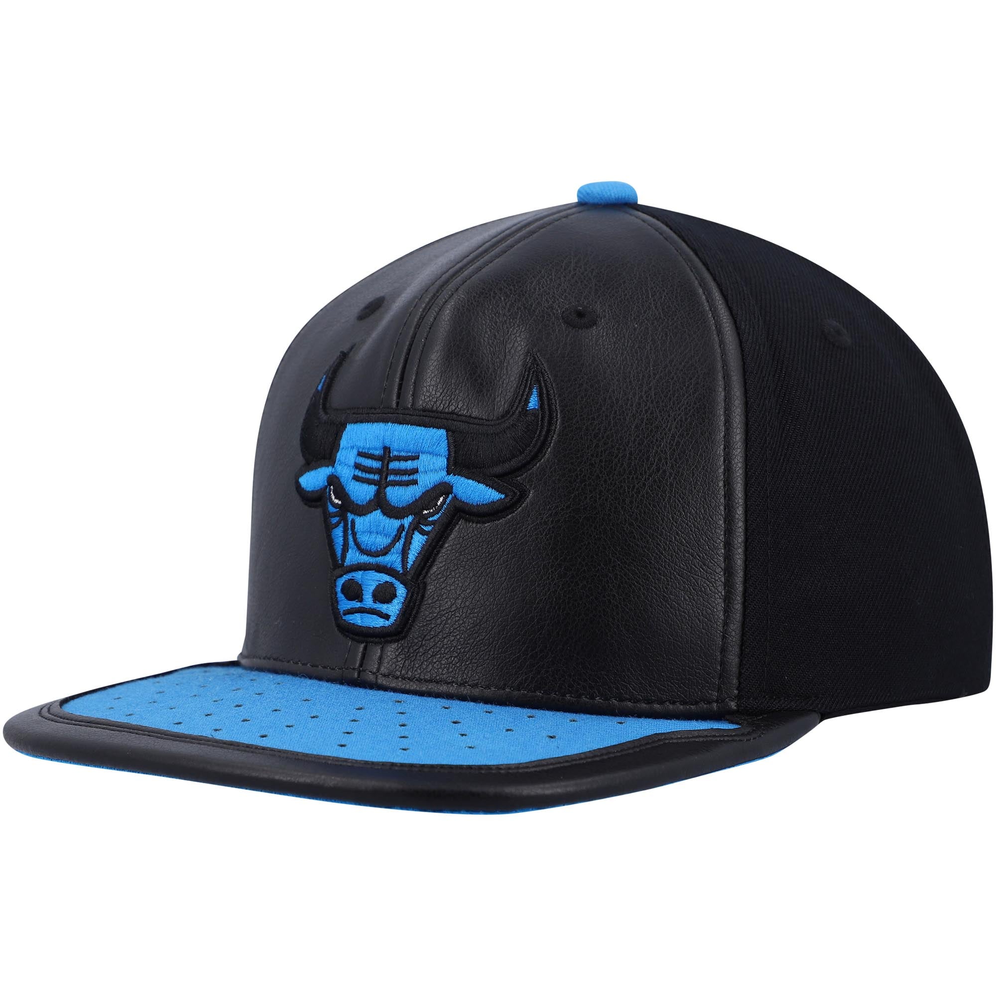 Men's Chicago Bulls Mitchell & Ness Black/Royal Day One Snapback Hat