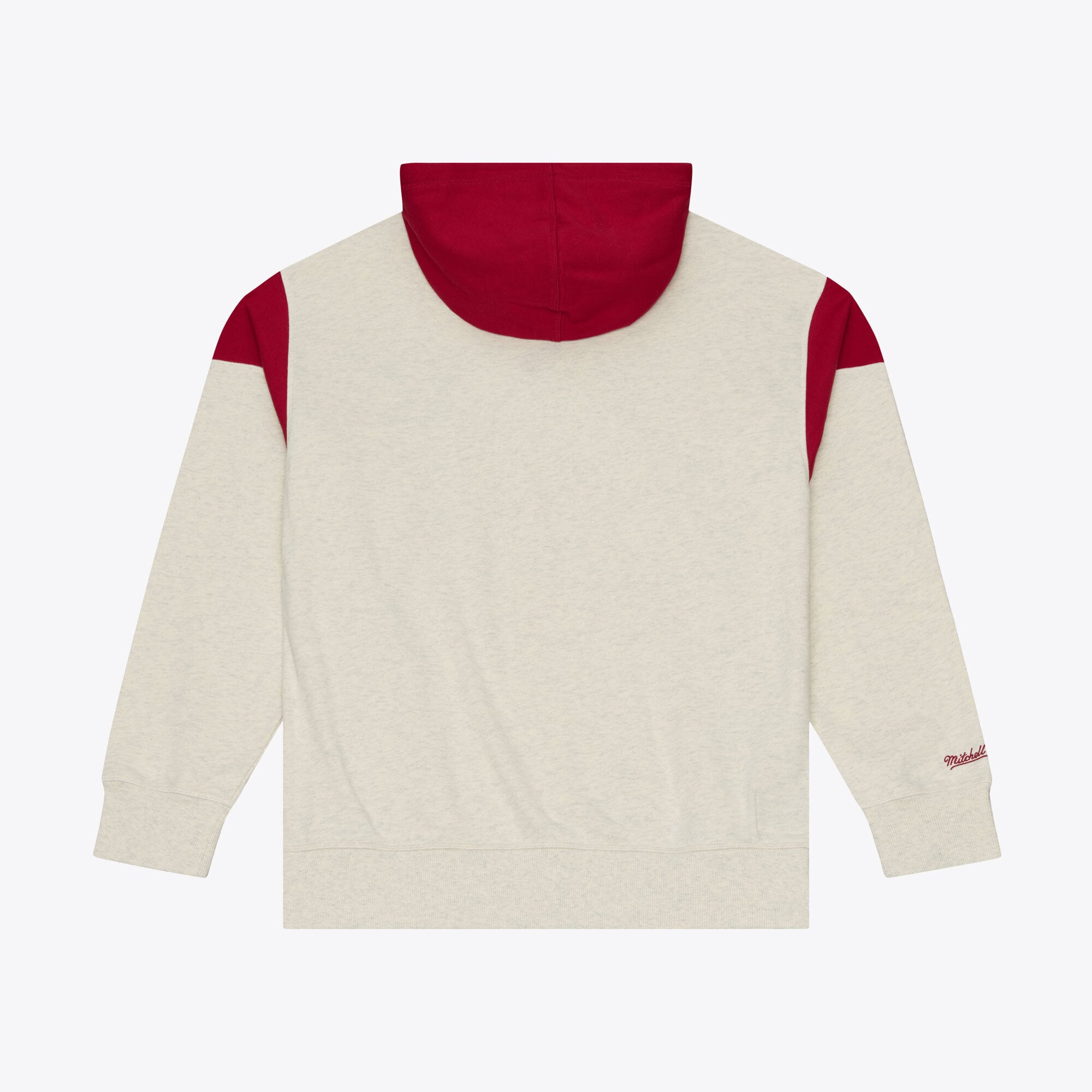 Men's Mitchell & Ness Cream Chicago Bulls French Terry Hoodie