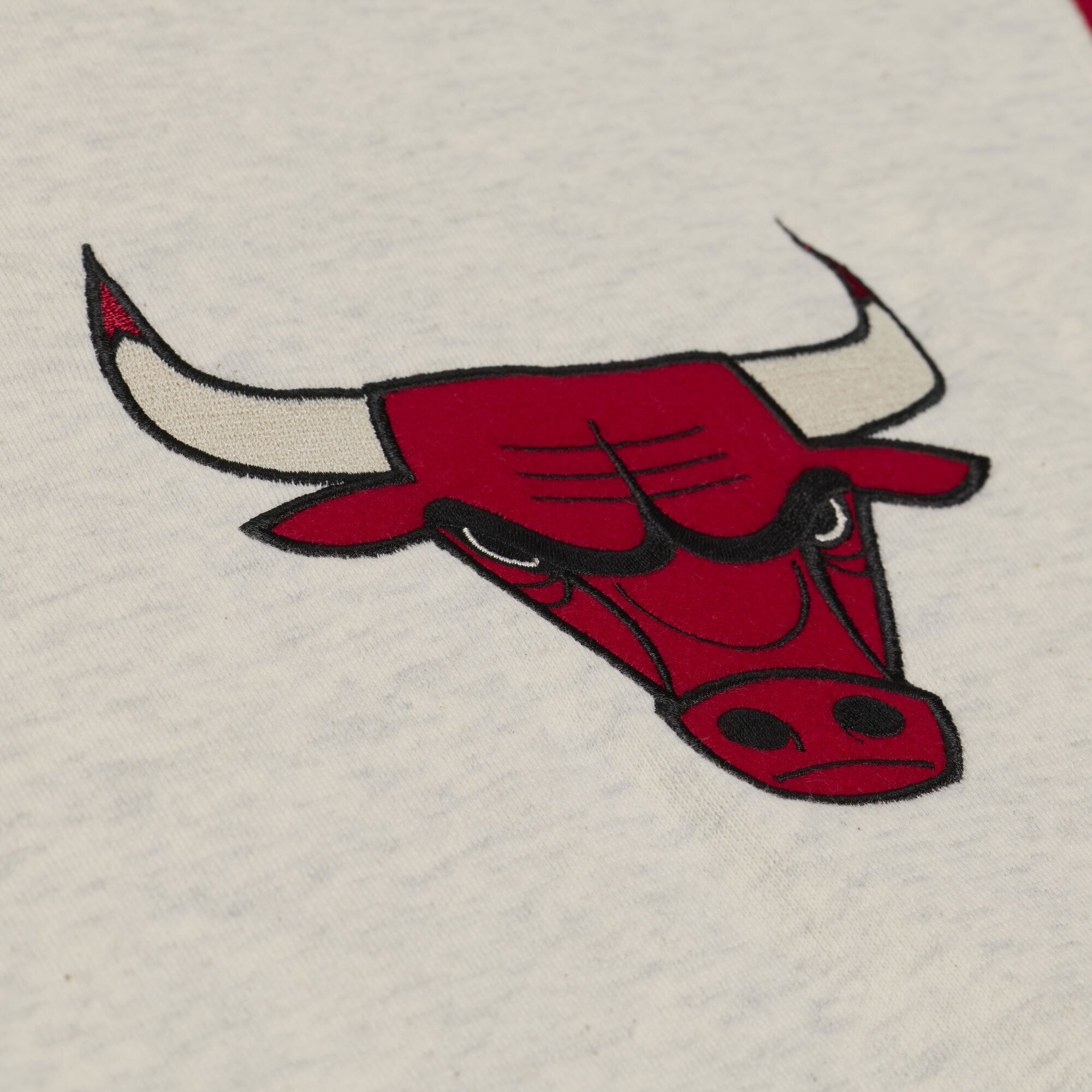 Men's Mitchell & Ness Cream Chicago Bulls French Terry Hoodie