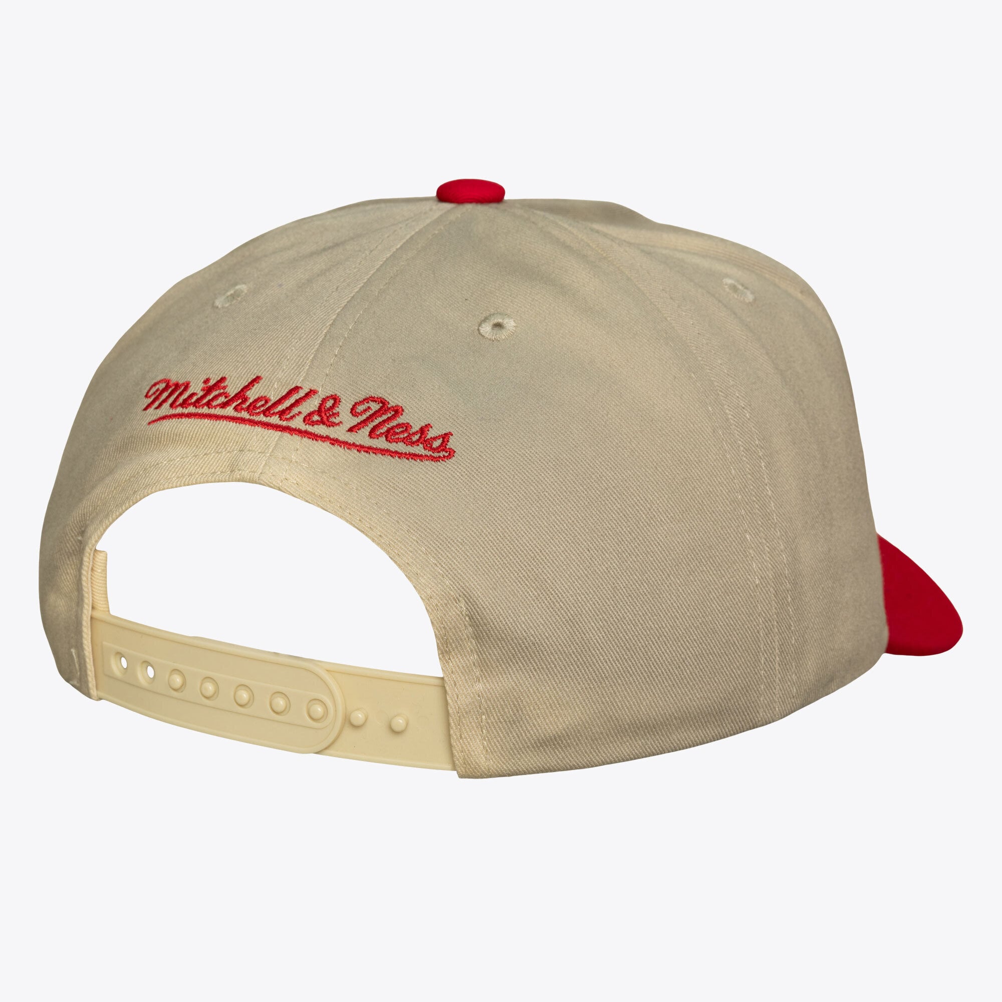 Men's Mitchell & Ness Cream Chicago Bulls Hardwood Classics Retro Roots Snapback Hat
