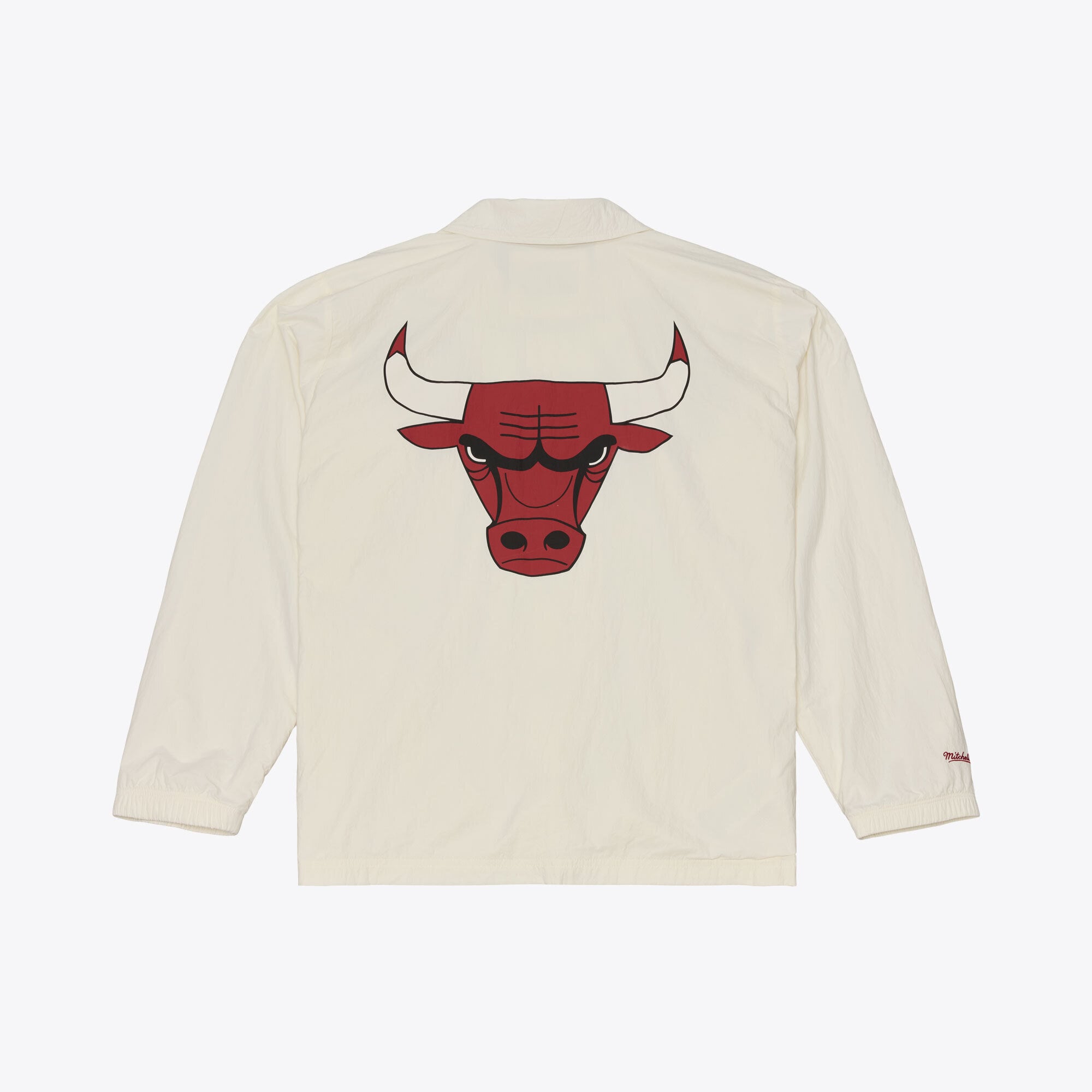 Men's Mitchell & Ness Cream Chicago Bulls Retro Root Full-Snap Coaches Jacket