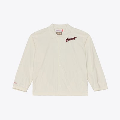  Chicago Bulls Mitchell & Ness Retro Root Full-Snap Coaches Jacket - Cream