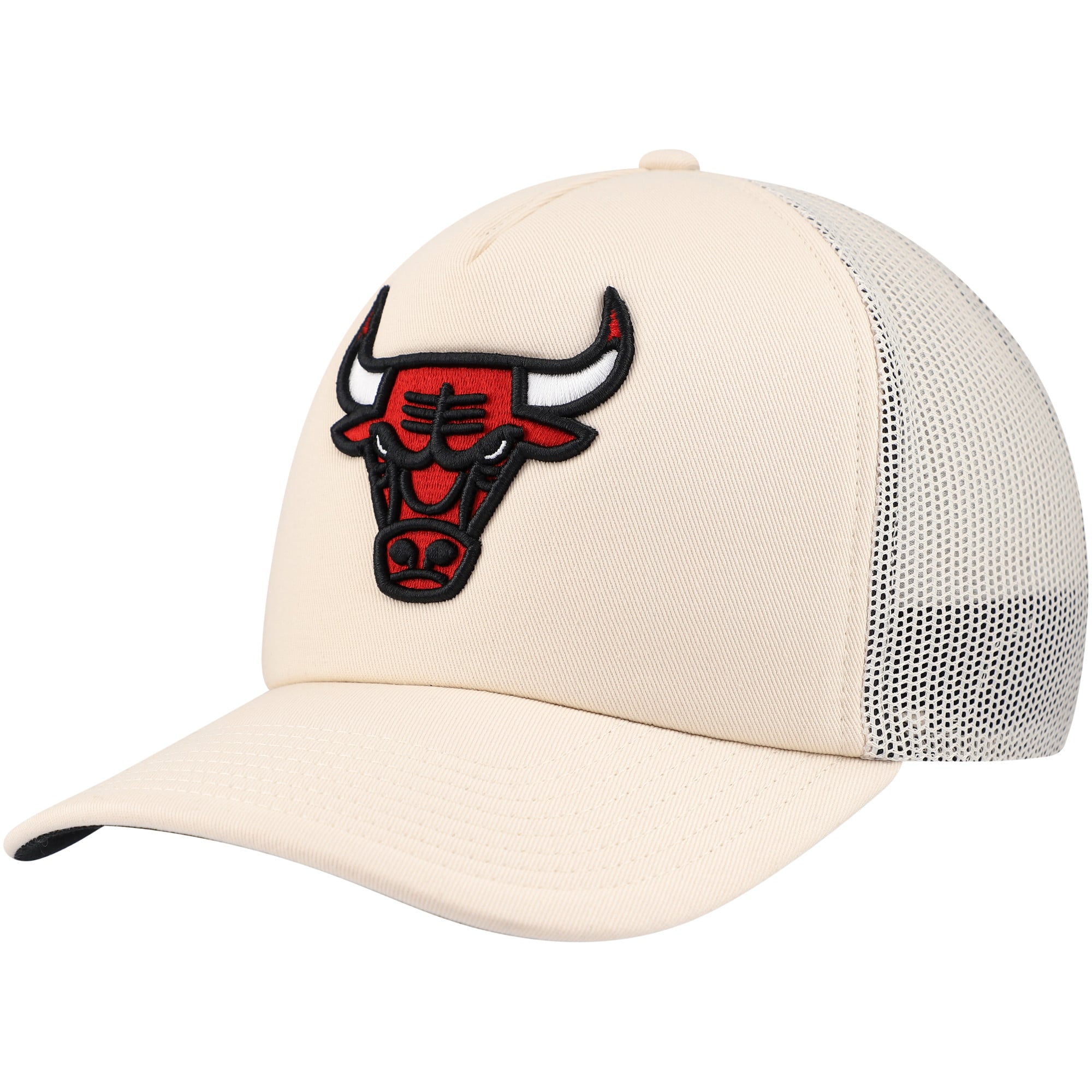 Men's Chicago Bulls Mitchell & Ness Cream Trucker Adjustable Hat