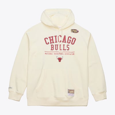 Chicago Bulls Mitchell & Ness Walk-Off Fleece Hoodie - Cream