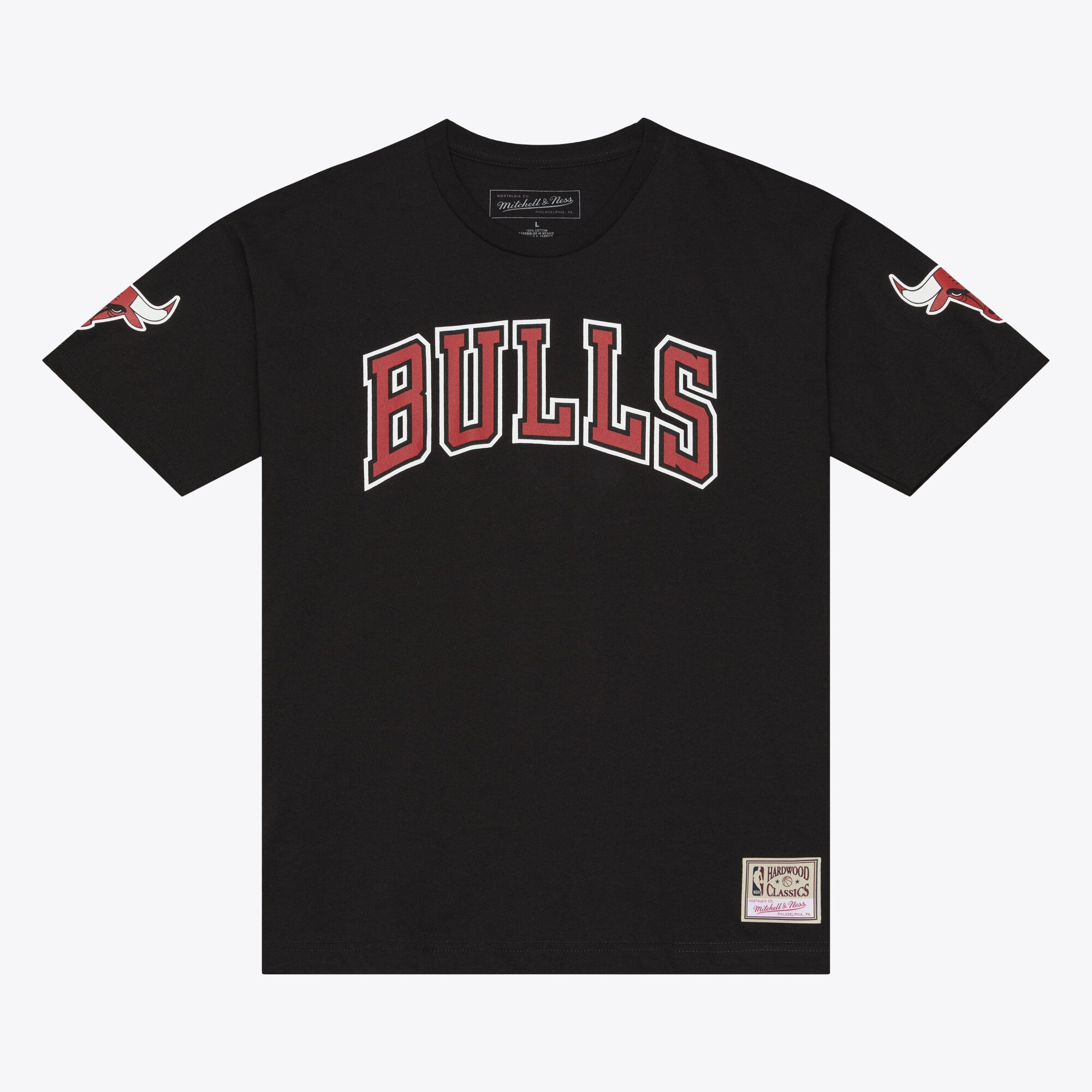 T-shirt classique Mitchell & Ness Dennis Rodman noir Chicago Bulls Hardwood Classics pour homme, avec nom et numéro