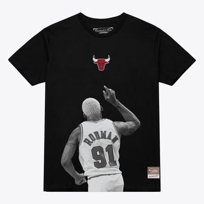 Dennis Rodman Chicago Bulls Mitchell & Ness Hardwood Classics Player T-Shirt - Black