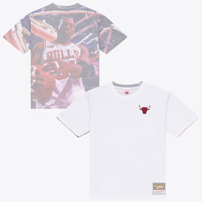 Dennis Rodman Chicago Bulls Mitchell & Ness Hardwood Classics Player Sublimated T-Shirt - White