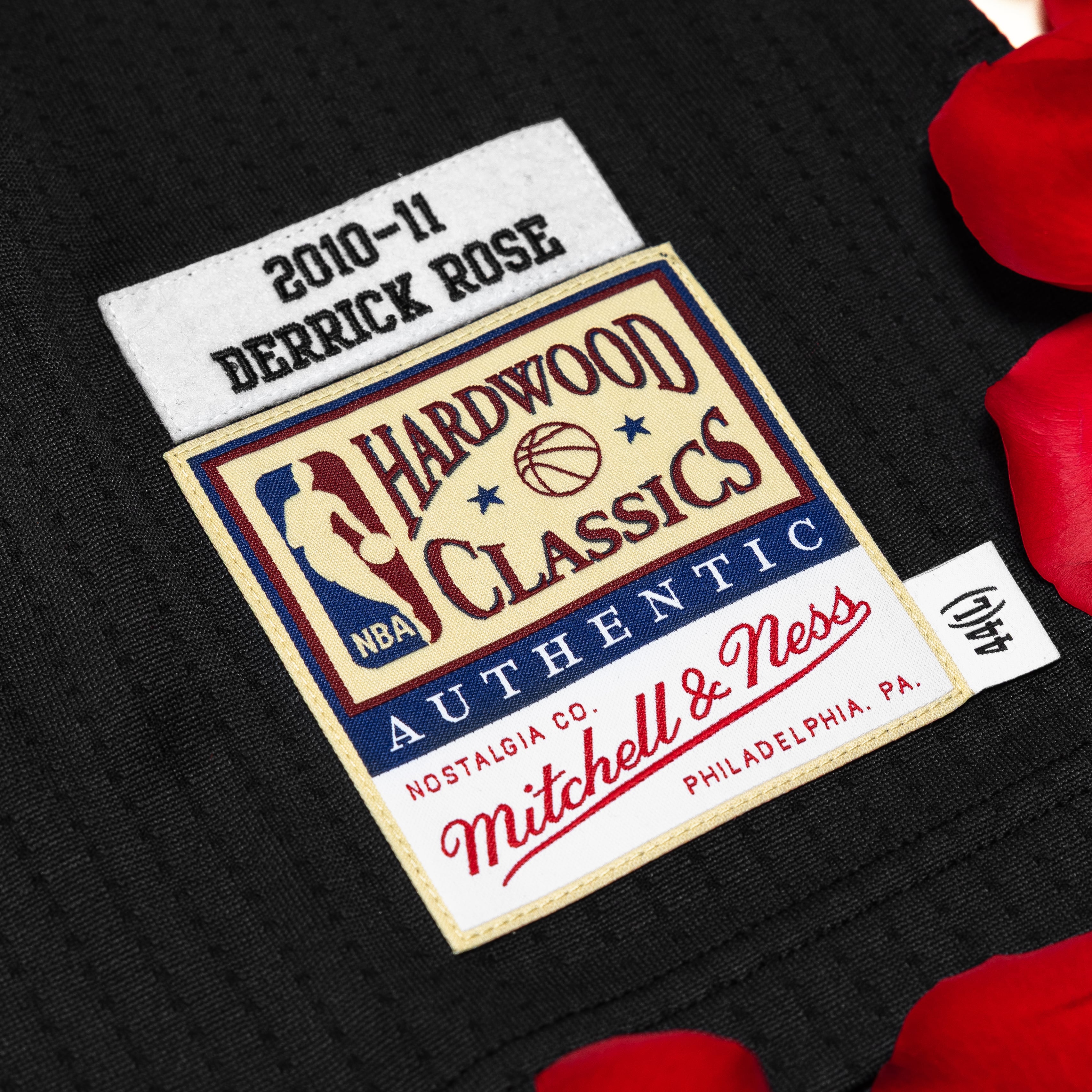Maillot authentique Mitchell & Ness Derrick Rose rouge des Chicago Bulls 2008-09 pour homme