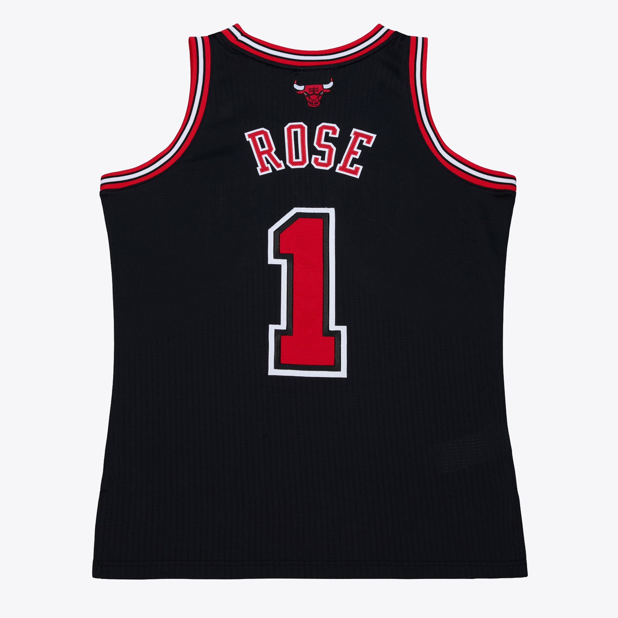 Maillot authentique Mitchell & Ness Derrick Rose rouge des Chicago Bulls 2008-09 pour homme