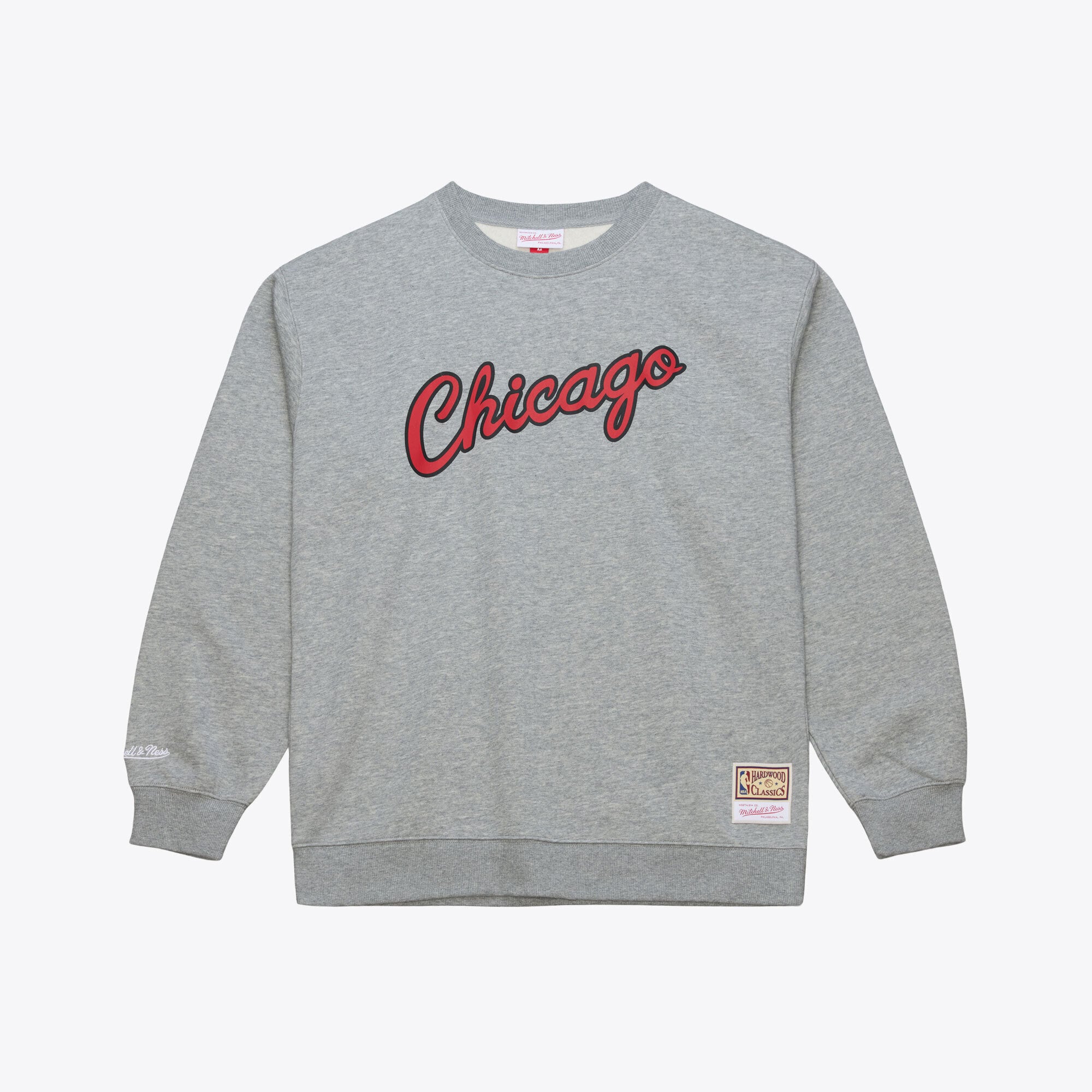Men's Mitchell & Ness Heather Gray Chicago Bulls Walk-Off Fleece Sweatshirt