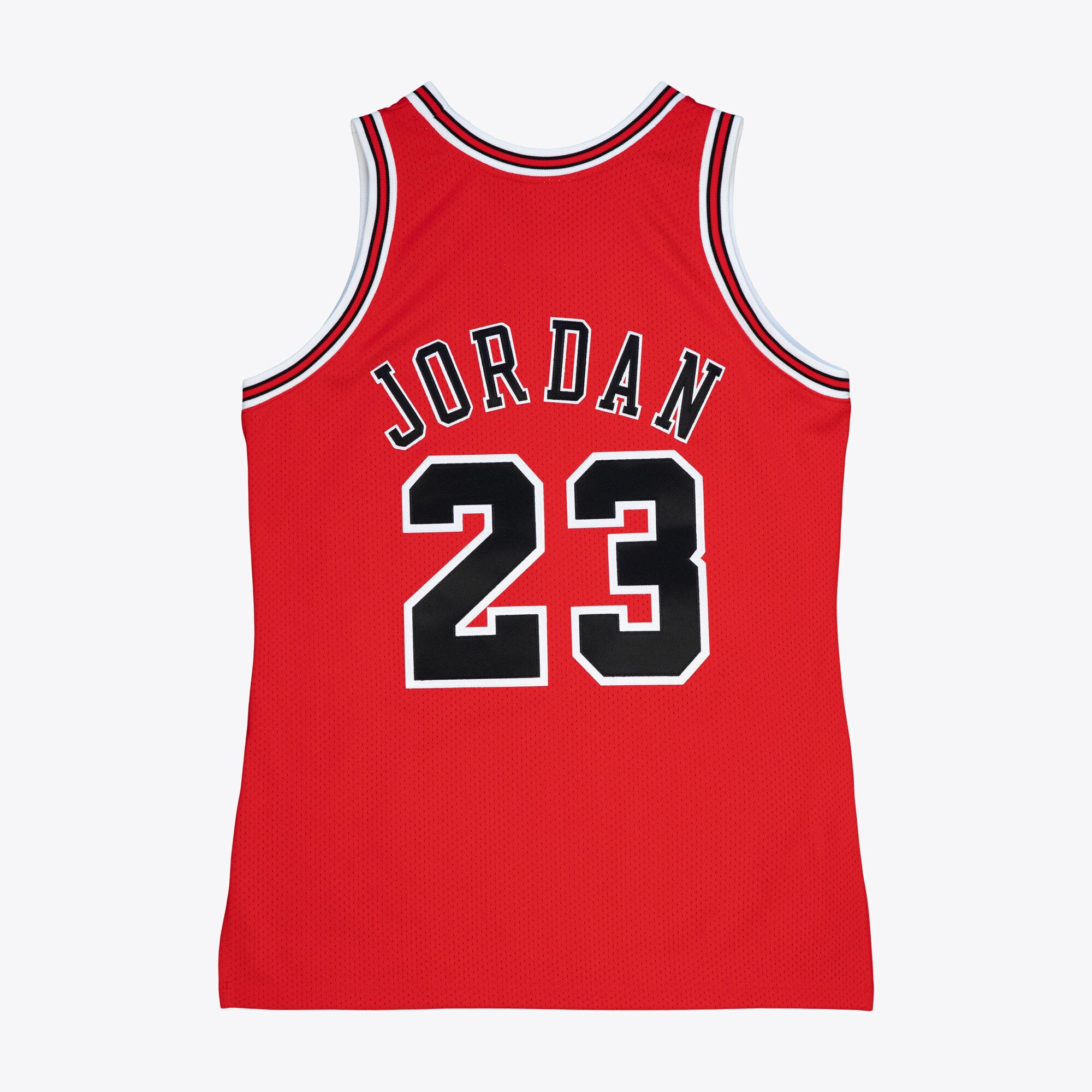 Maillot authentique Mitchell & Ness Michael Jordan rouge des Chicago Bulls 1997-98 pour homme