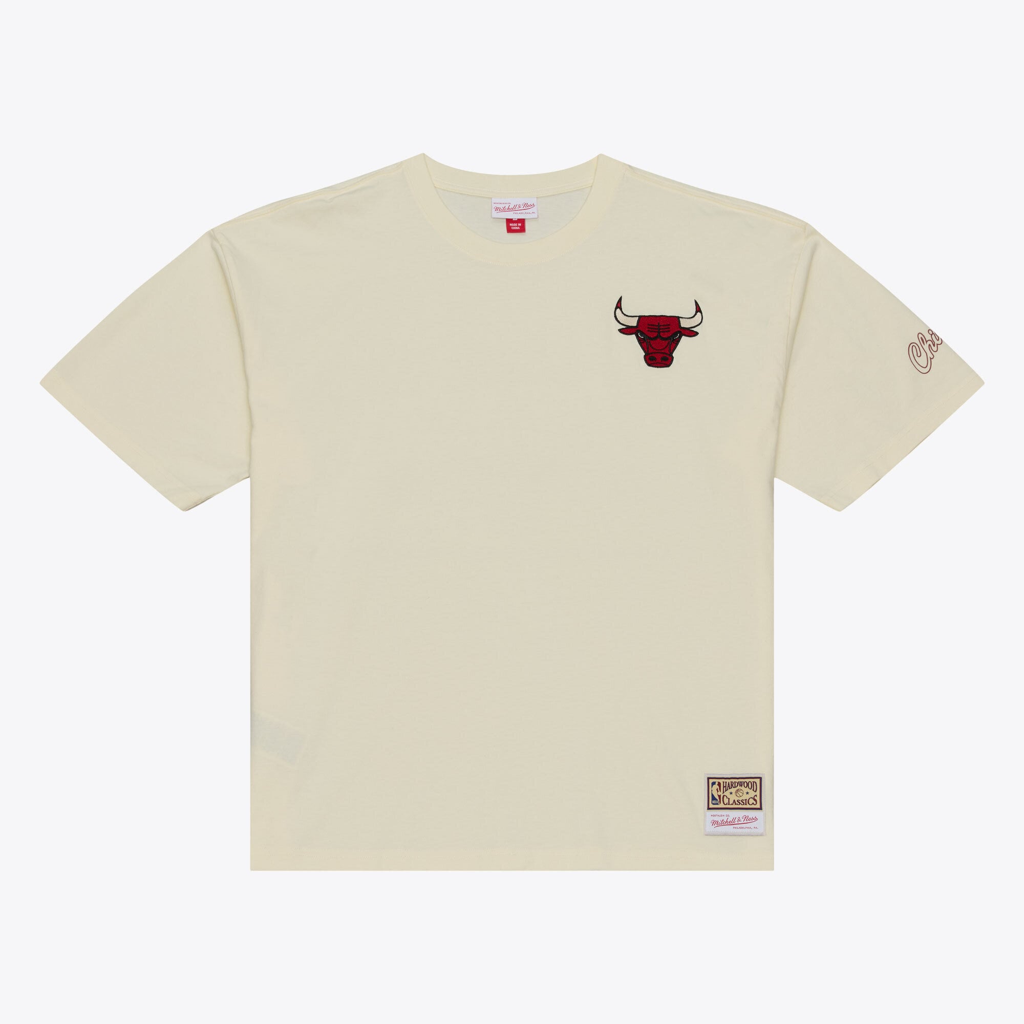 T-shirt oversize Mitchell & Ness Chicago Bulls Heritage Hues couleur avoine pour homme