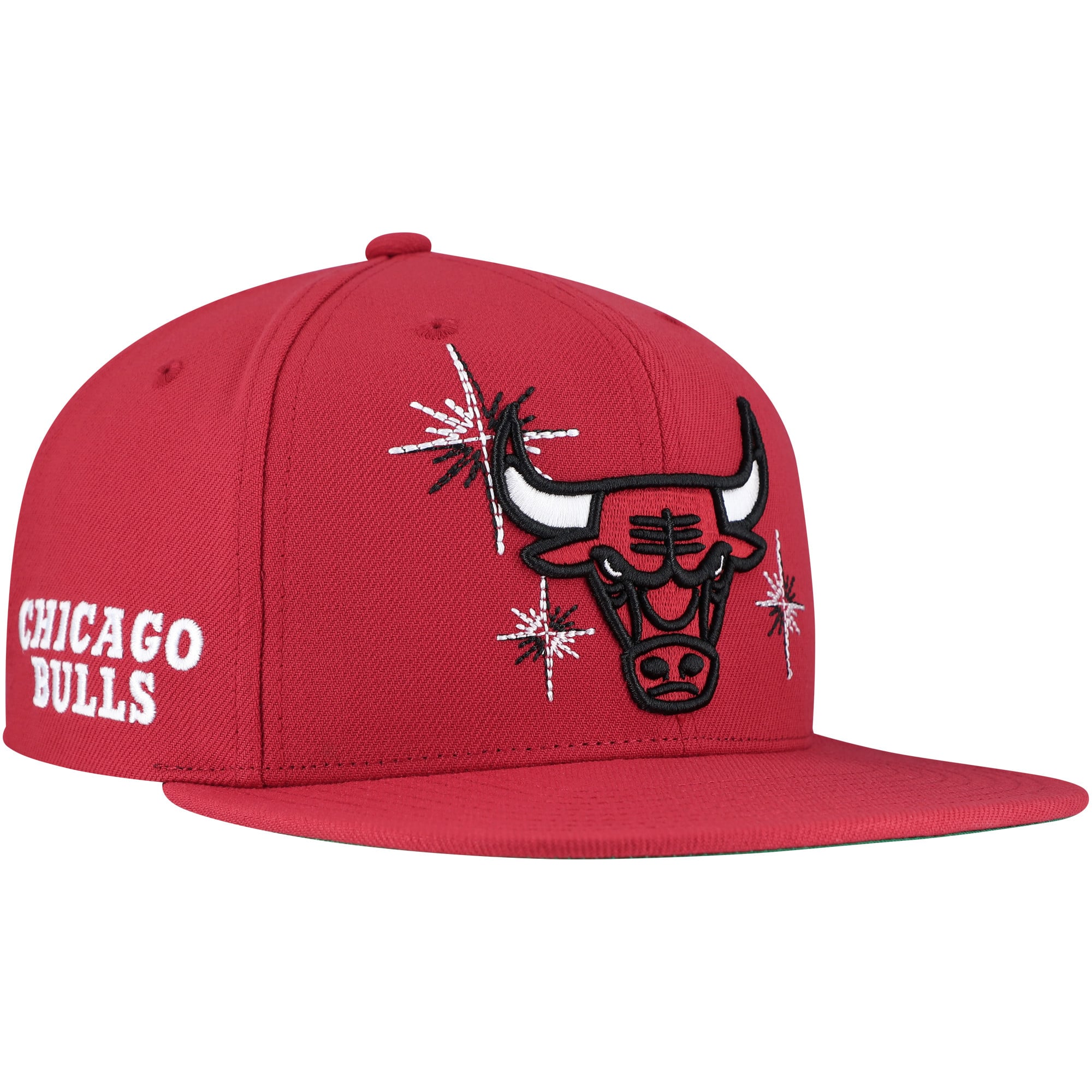 Men's Chicago Bulls Mitchell & Ness Red Starlight Snapback Hat