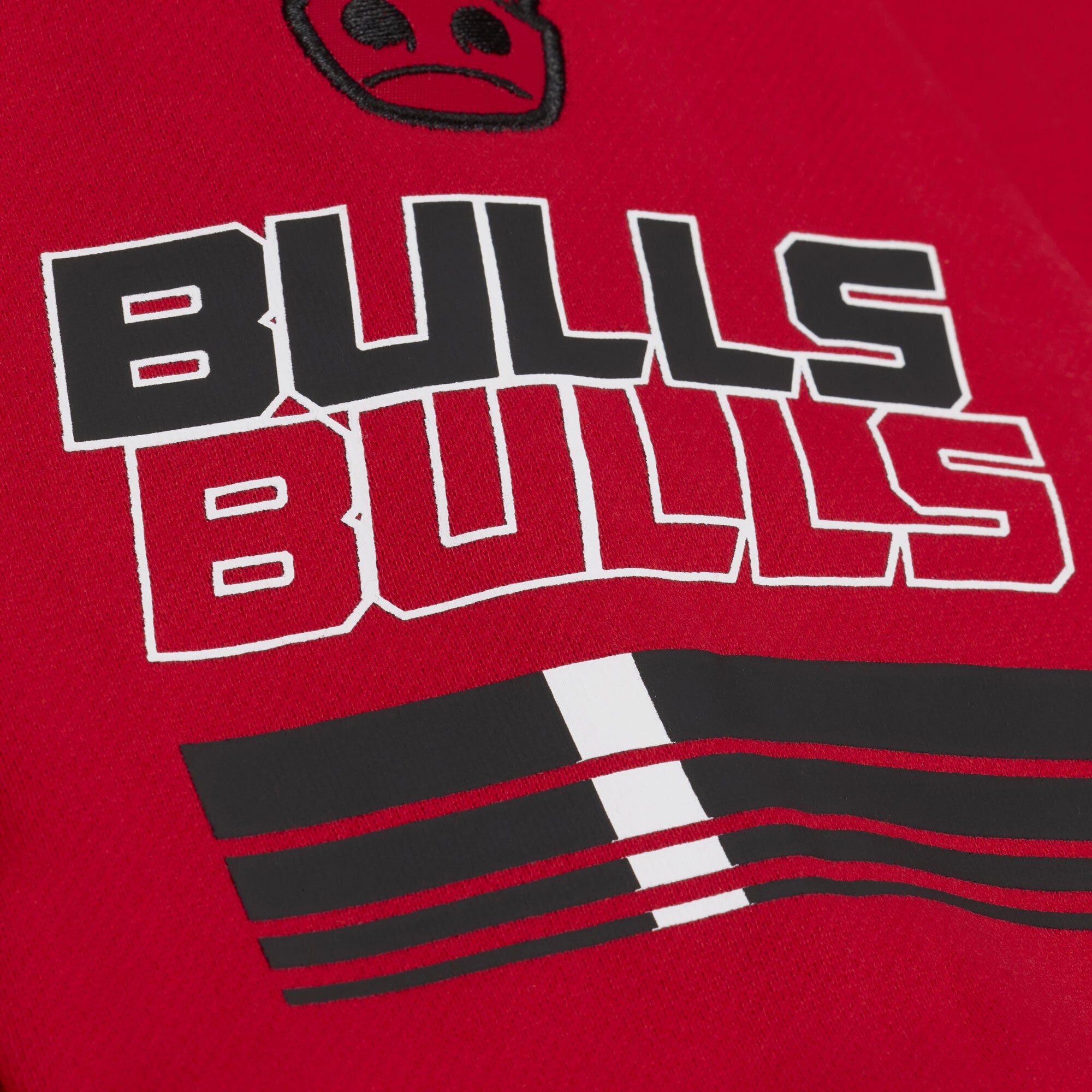 Sweat à capuche en polaire Mitchell & Ness rouge Chicago Bulls triple motif carreaux pour homme