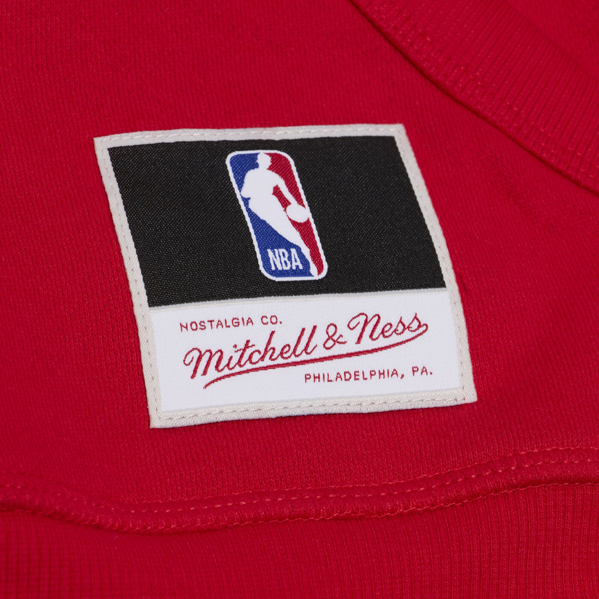 Sweat à capuche en polaire Mitchell & Ness rouge Chicago Bulls triple motif carreaux pour homme