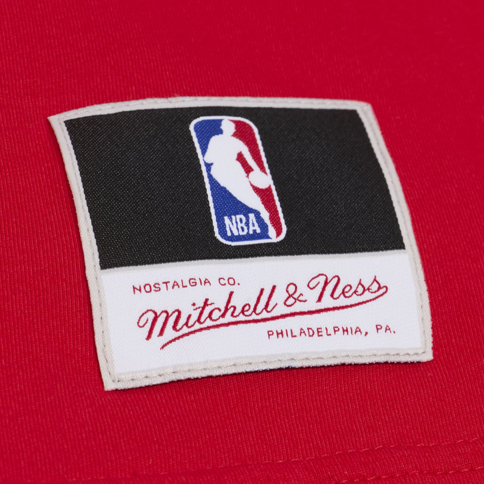 T-shirt à manches longues Mitchell & Ness rouge Chicago Bulls triple carreaux pour homme