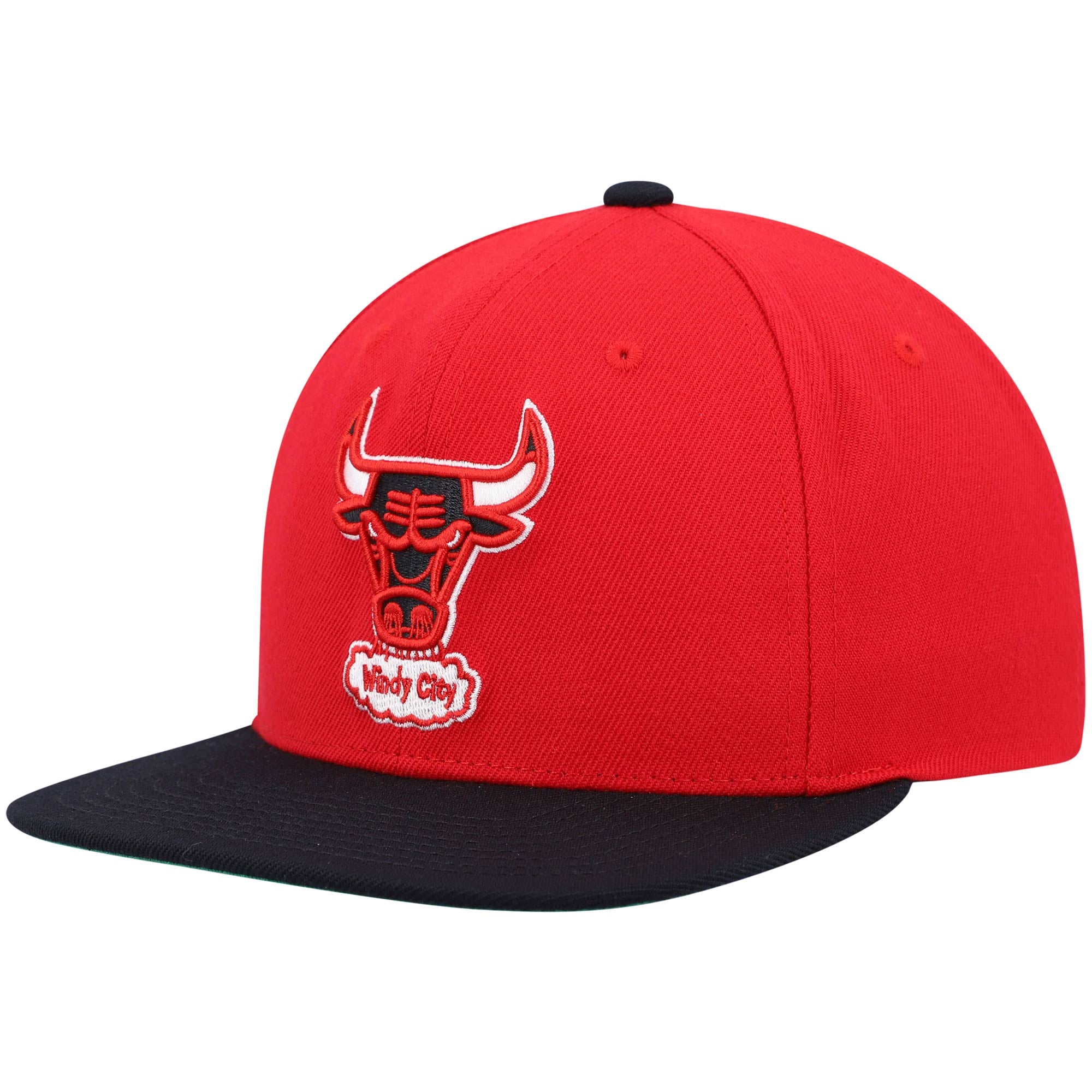 Men's Chicago Bulls Mitchell & Ness Red/Black Hardwood Classics Team Two-Tone 2.0 Snapback Hat