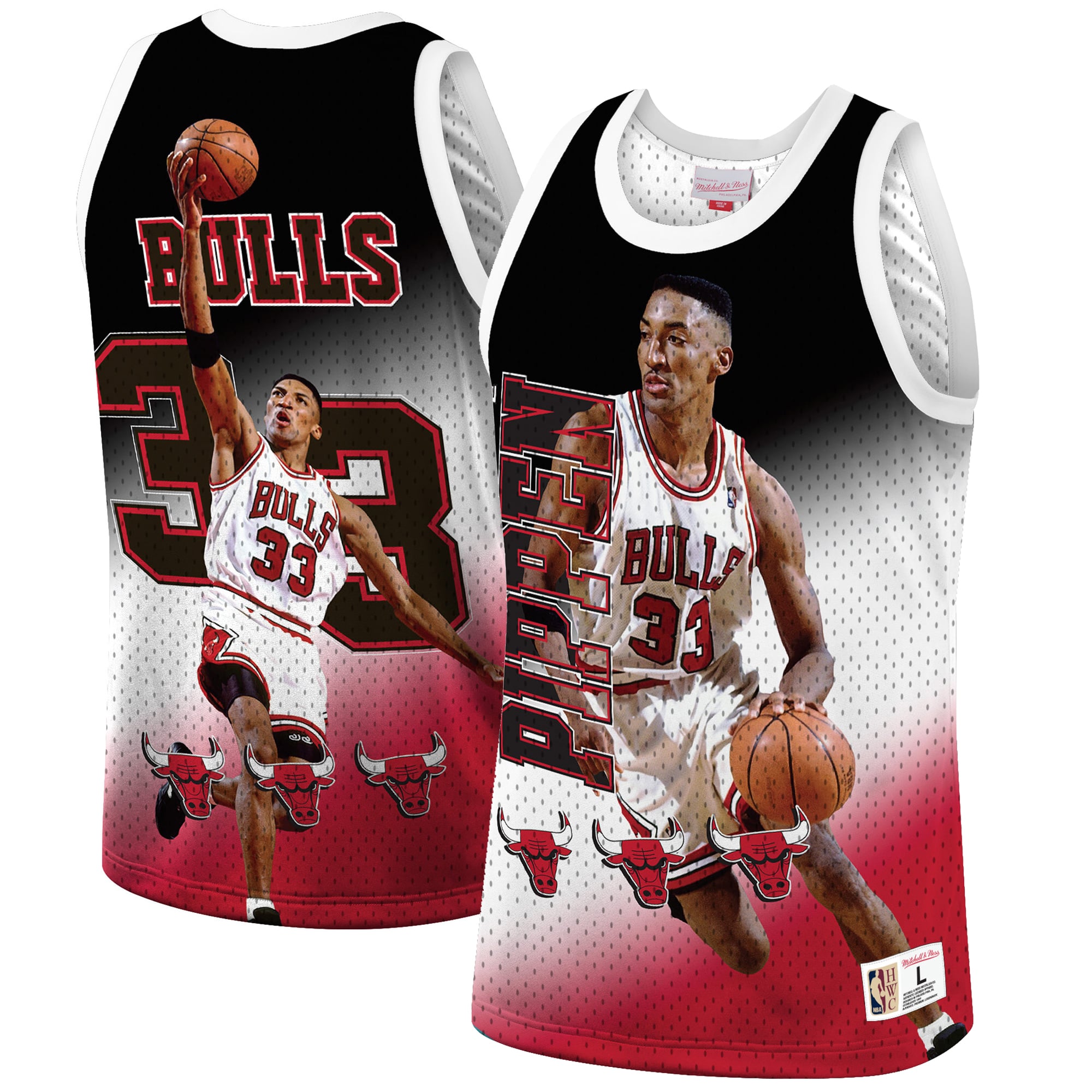 ウェア NBA BEHIND THE BACK TANK BULLS SCOTTIE Scottie Pippen Chicago Bulls Mitchell & Ness Behind the Back Tank