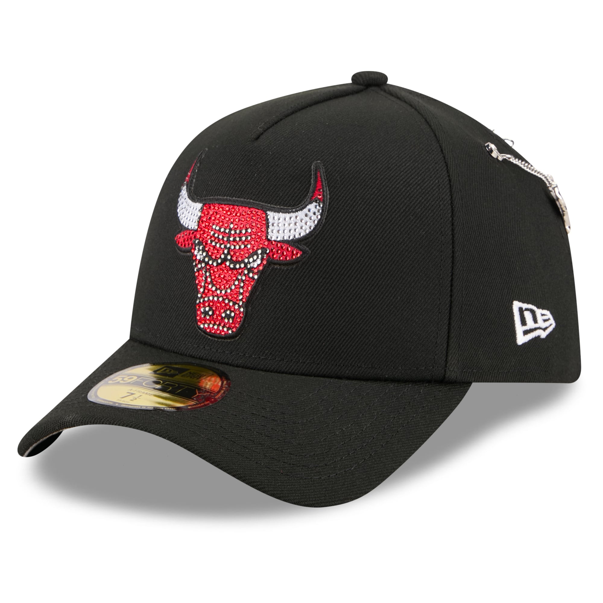 Men's Chicago Bulls New Era Black 2026 NBA Draft On-Stage Crystal A-Frame 59FORTY Fitted Hat