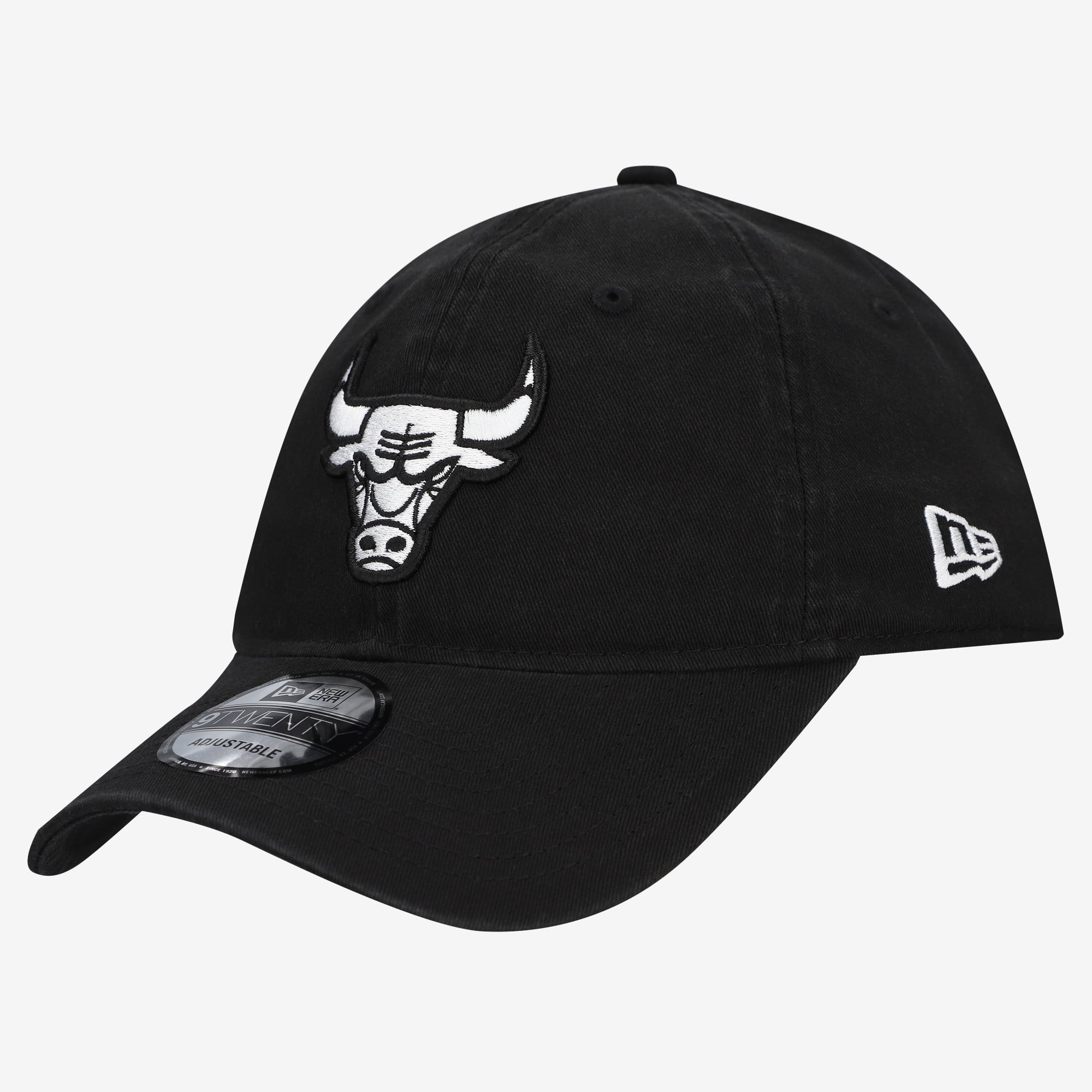 Men's Chicago Bulls New Era Black 9TWENTY Adjustable Hat