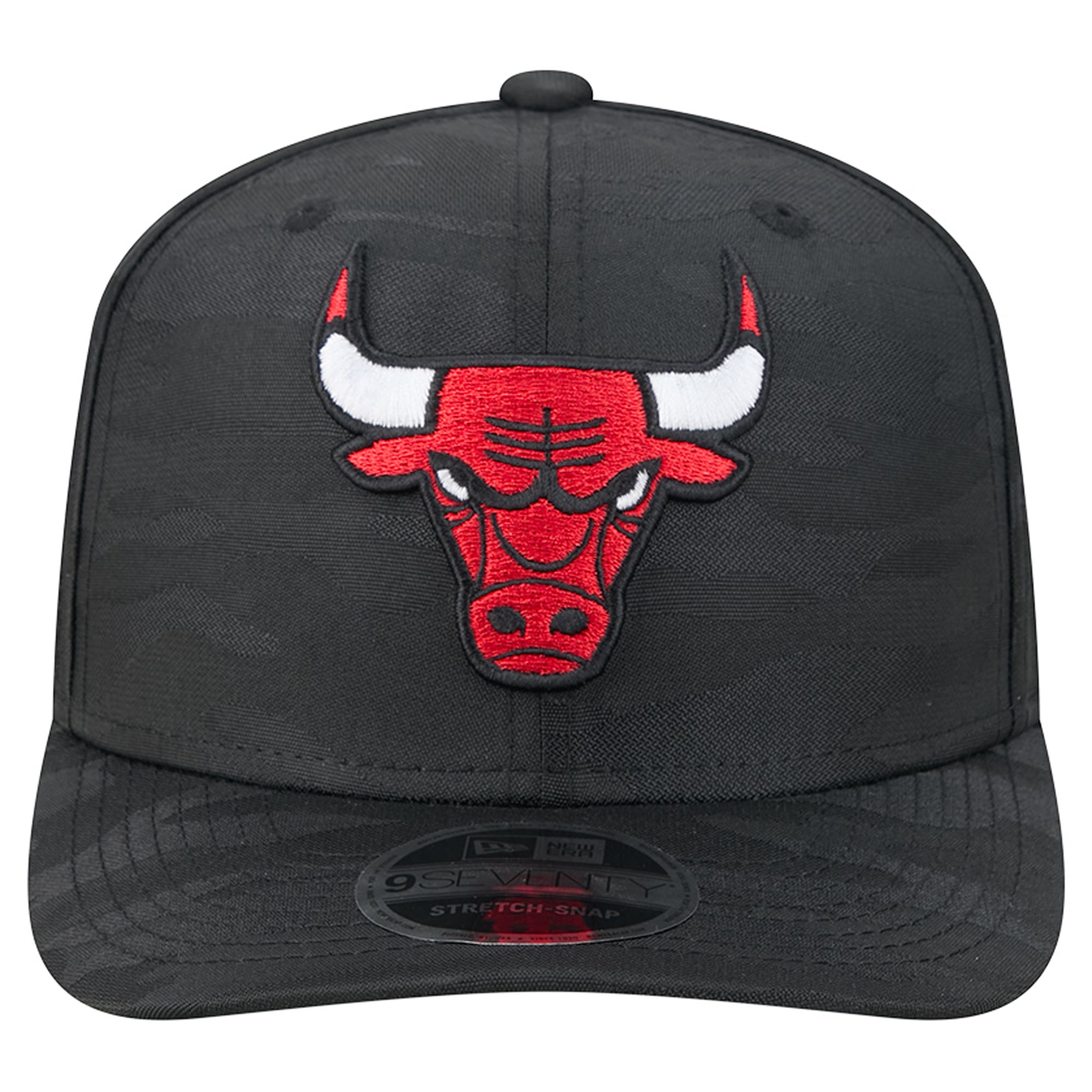 Men's New Era Black Chicago Bulls Camo 9SEVENTY Perforated Adjustable Hat