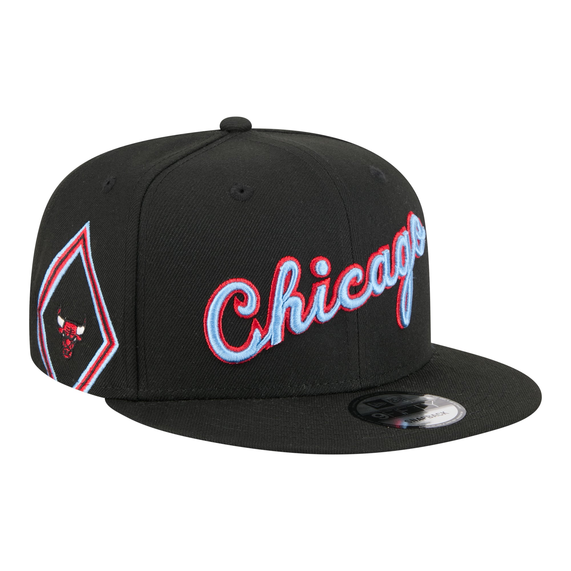 Men's New Era Black Chicago Bulls City Edition 9FIFTY Snapback Hat