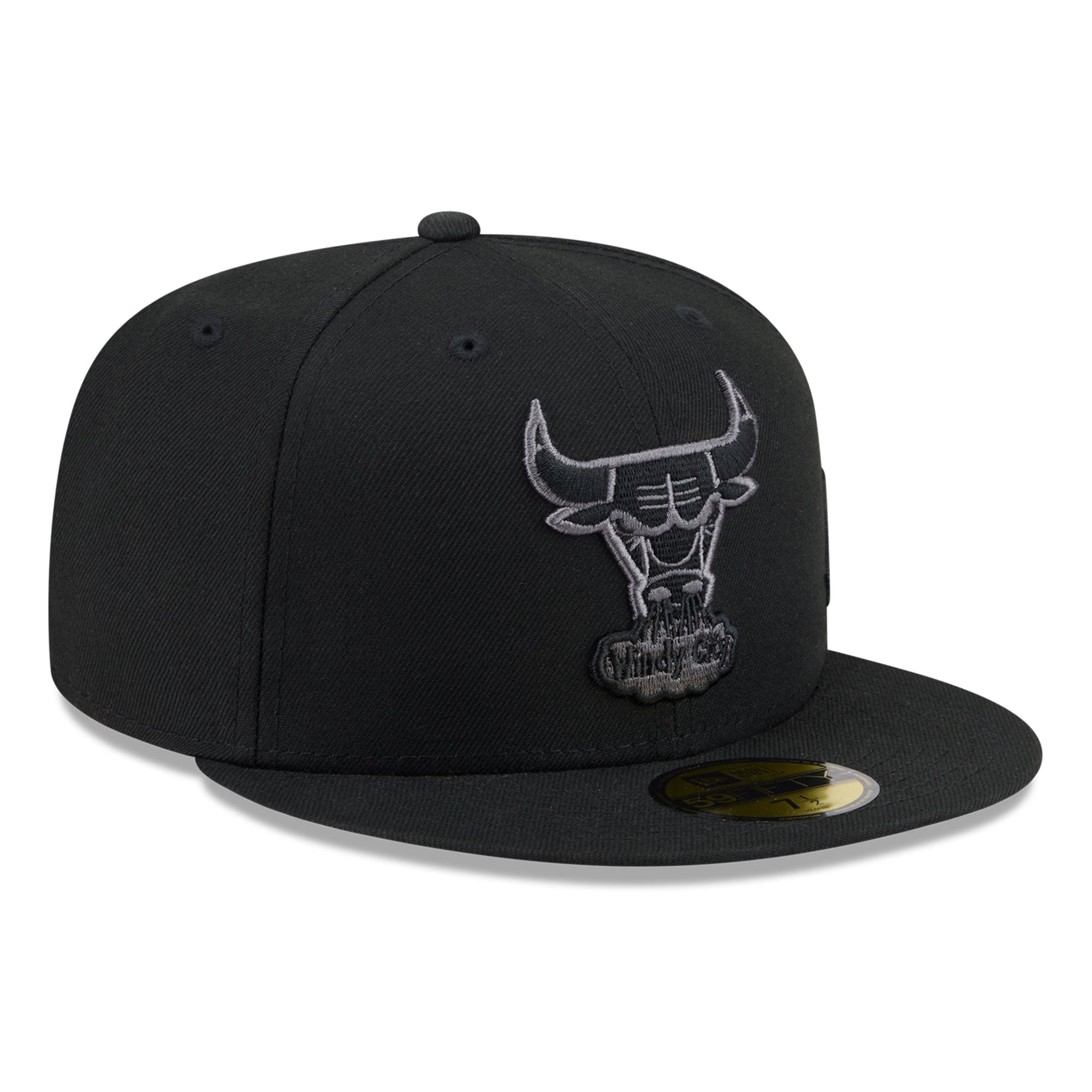 Casquette ajustée New Era 59FIFTY Chicago Bulls noire pour homme