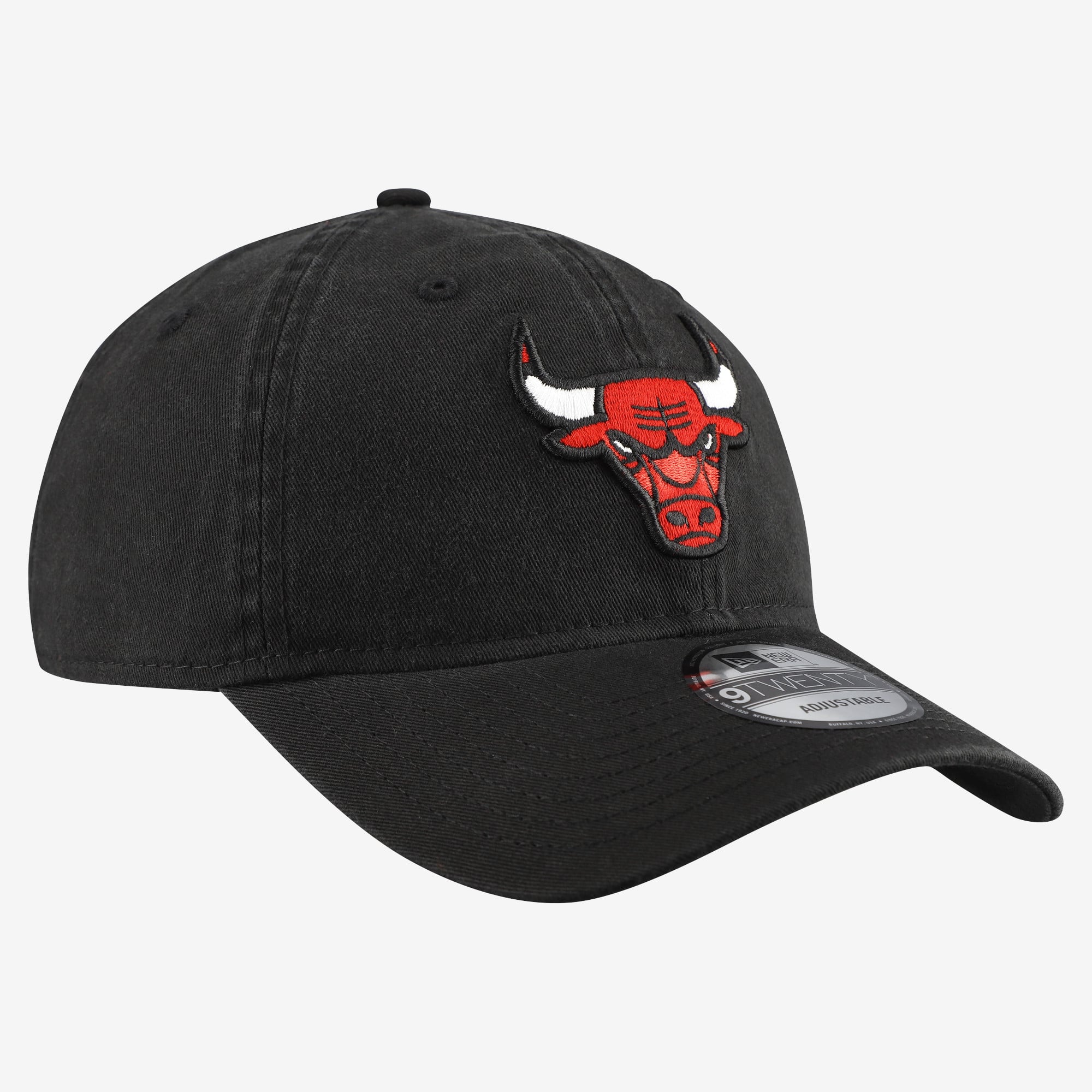 Men's New Era  Black Chicago Bulls Team 9TWENTY Adjustable Hat