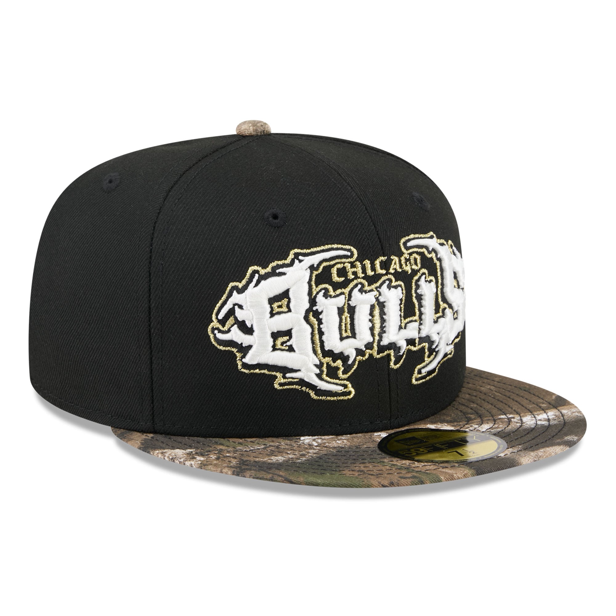 Men's New Era Black Chicago Bulls Thrilla 59FIFTY Fitted Hat