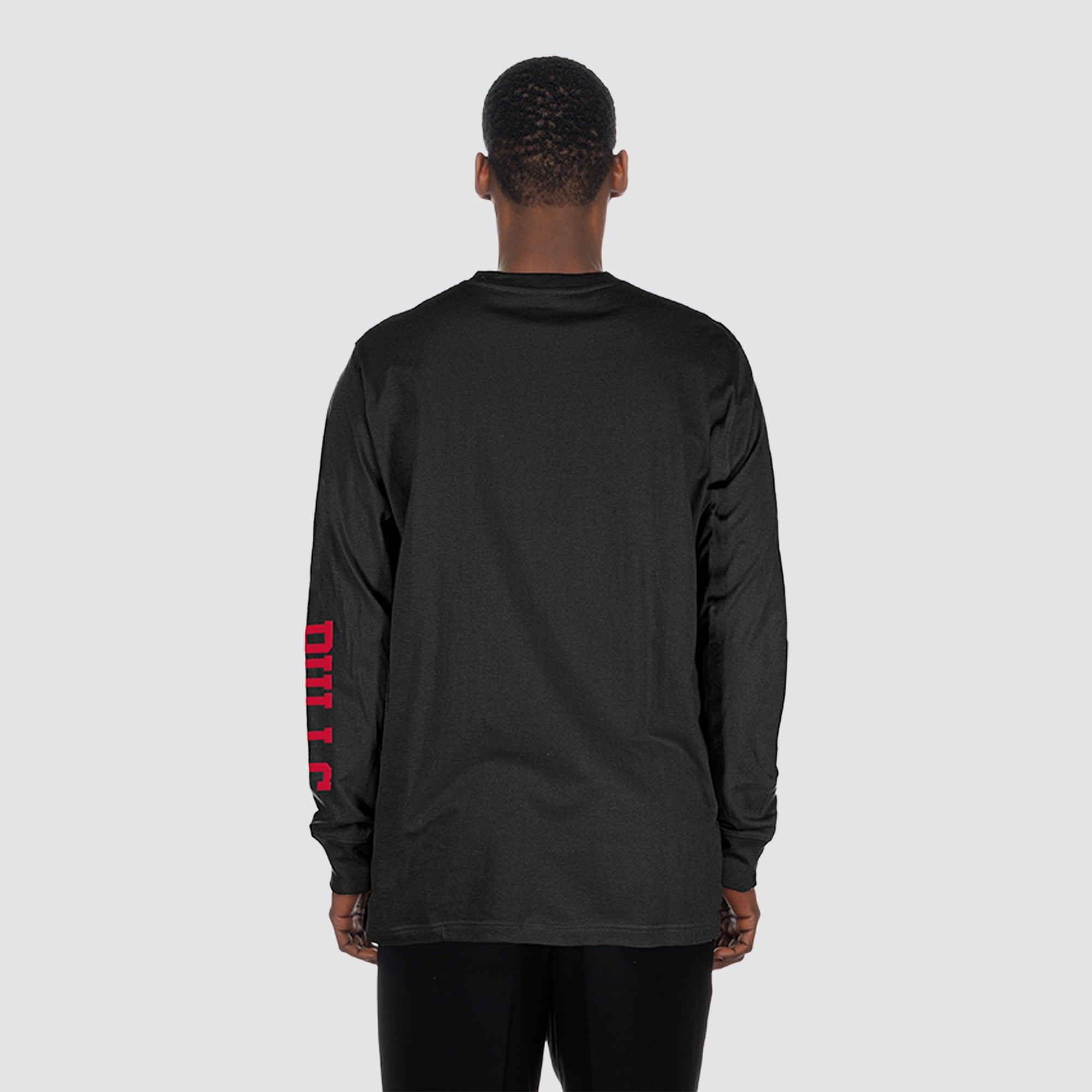 T-shirt à manches longues New Era noir Chicago Bulls pour homme