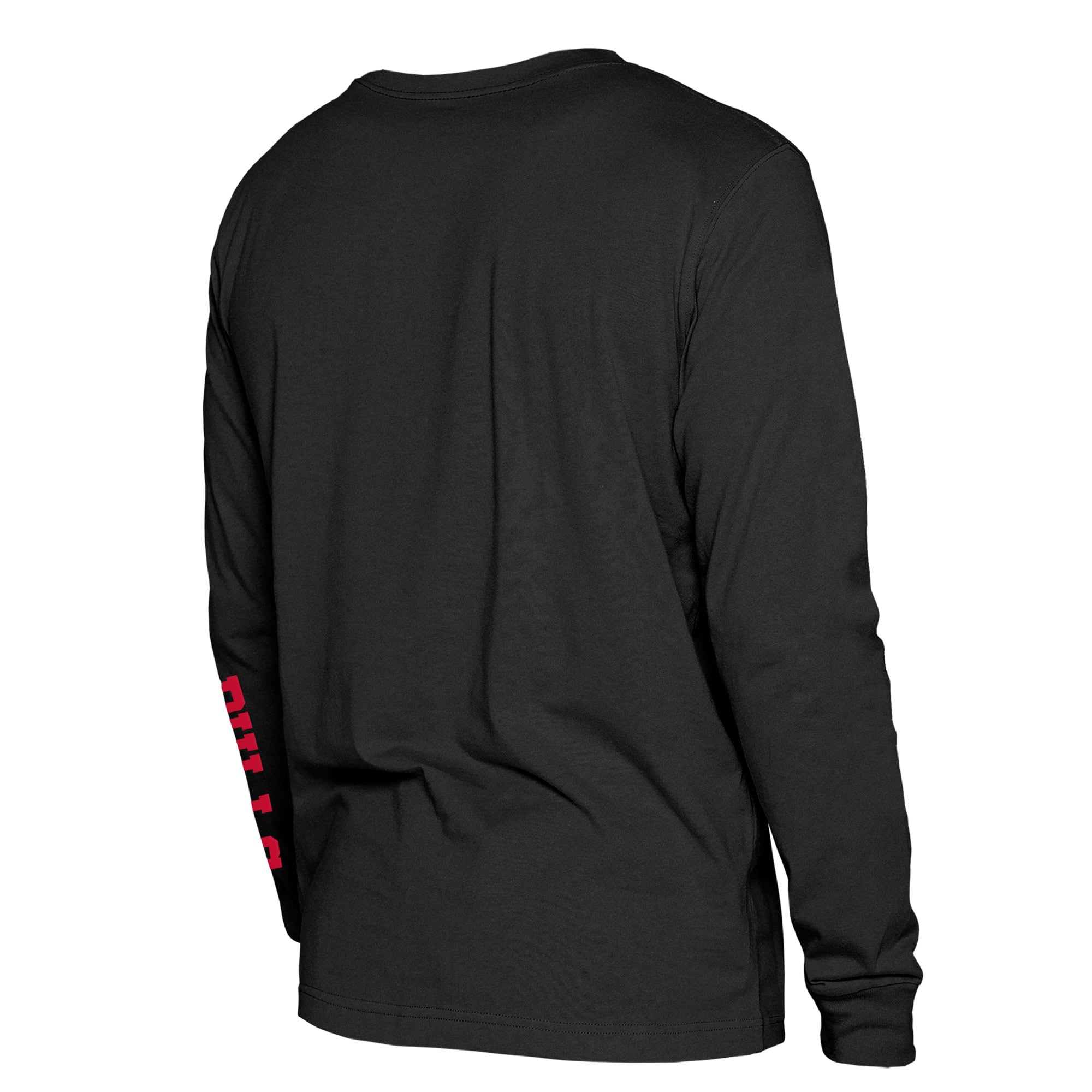 T-shirt à manches longues New Era noir Chicago Bulls pour homme