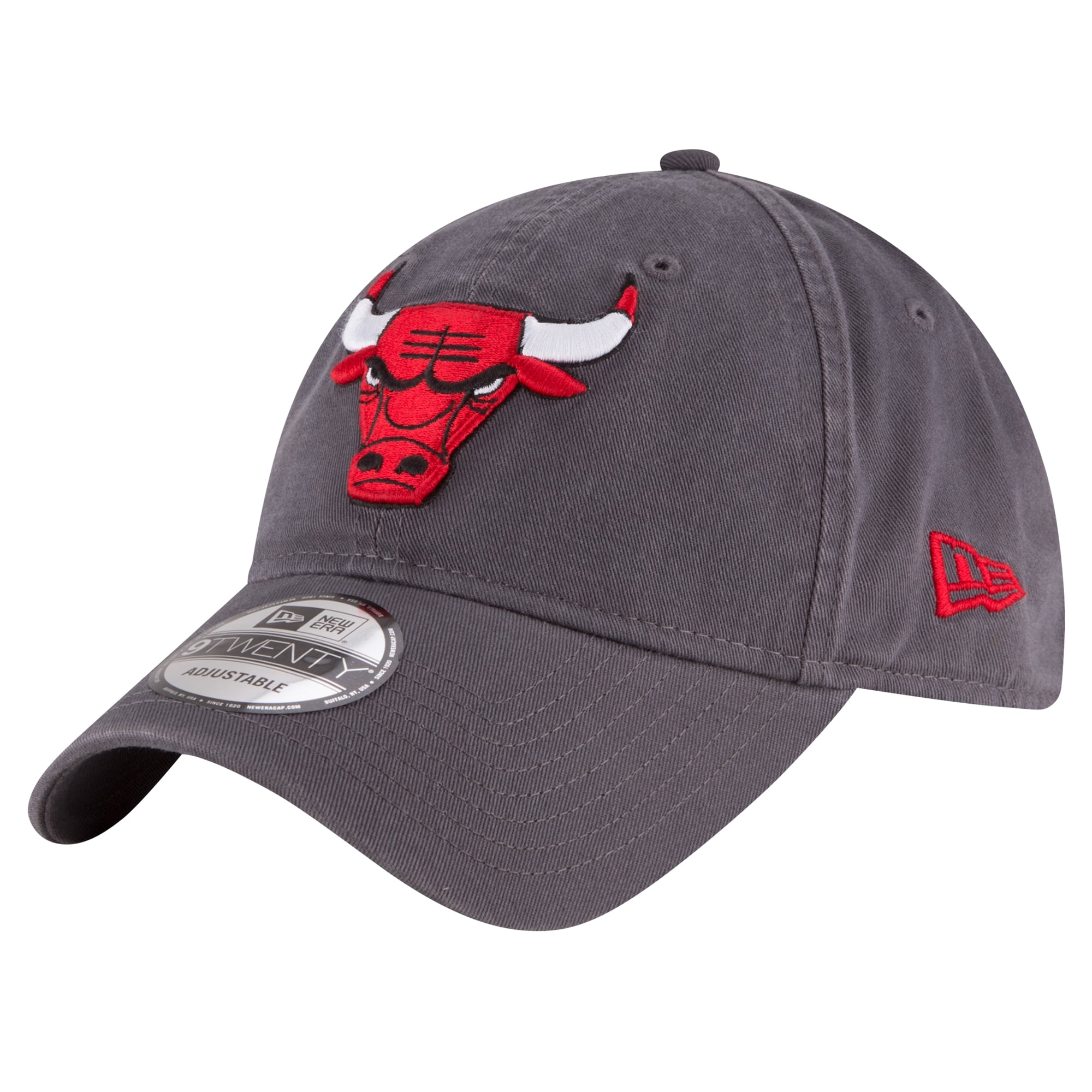 Men's Chicago Bulls New Era Charcoal Team 2.0 9TWENTY Adjustable Hat