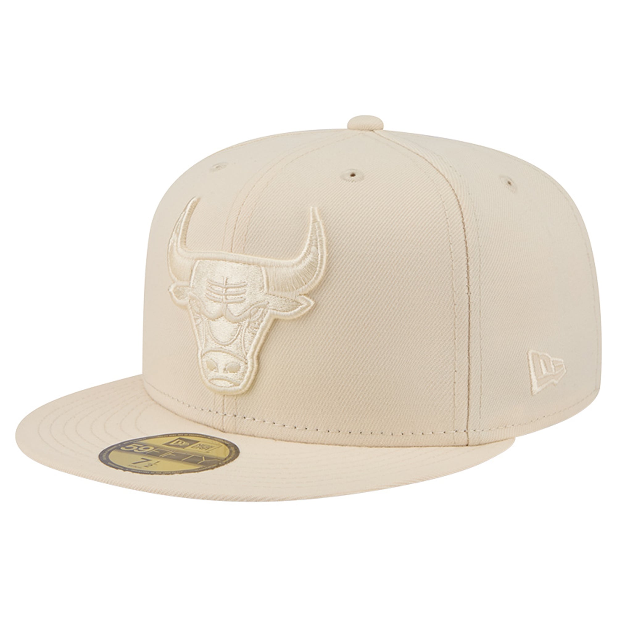 Casquette ajustée New Era 59FIFTY crème Chicago Bulls pour homme