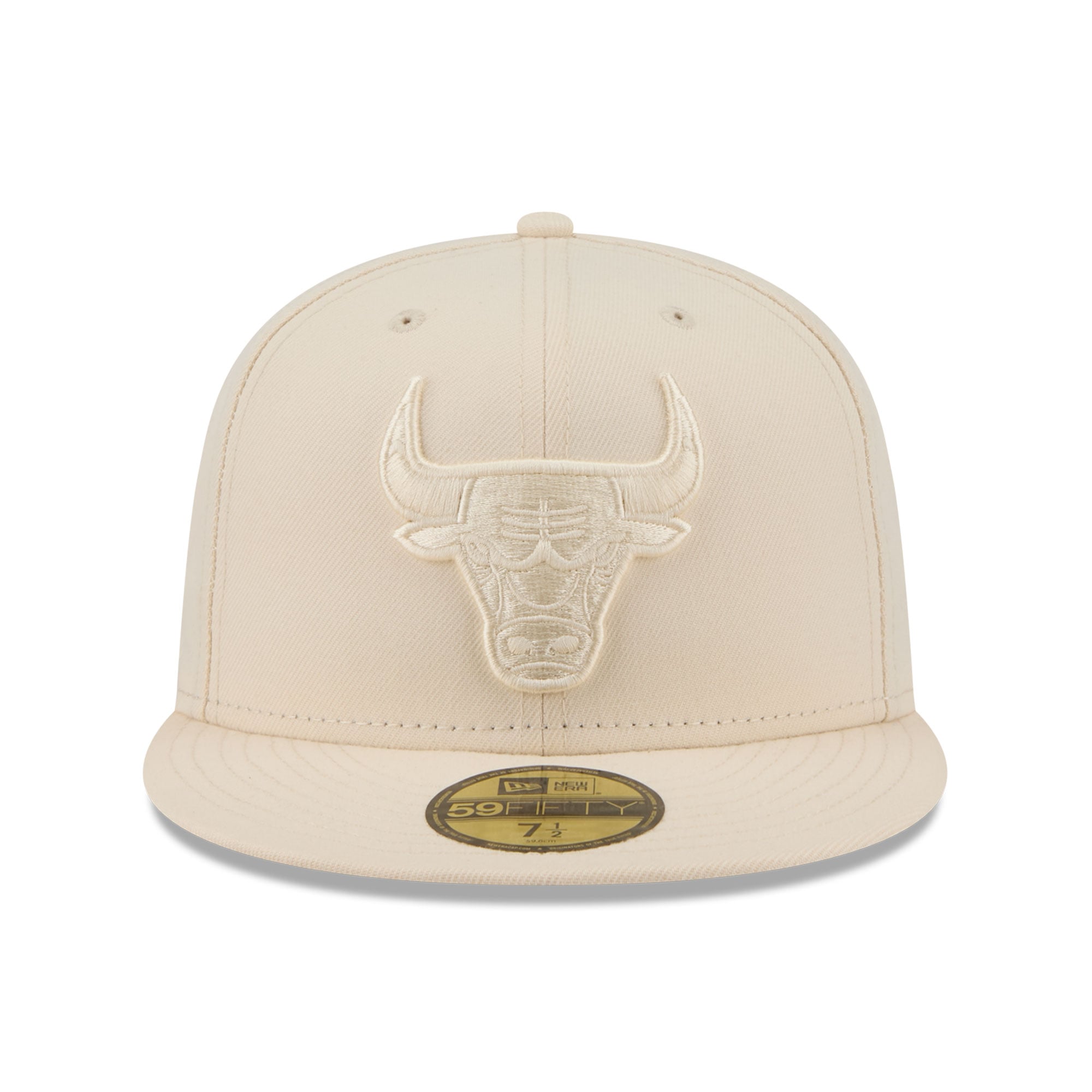 Casquette ajustée New Era 59FIFTY crème Chicago Bulls pour homme