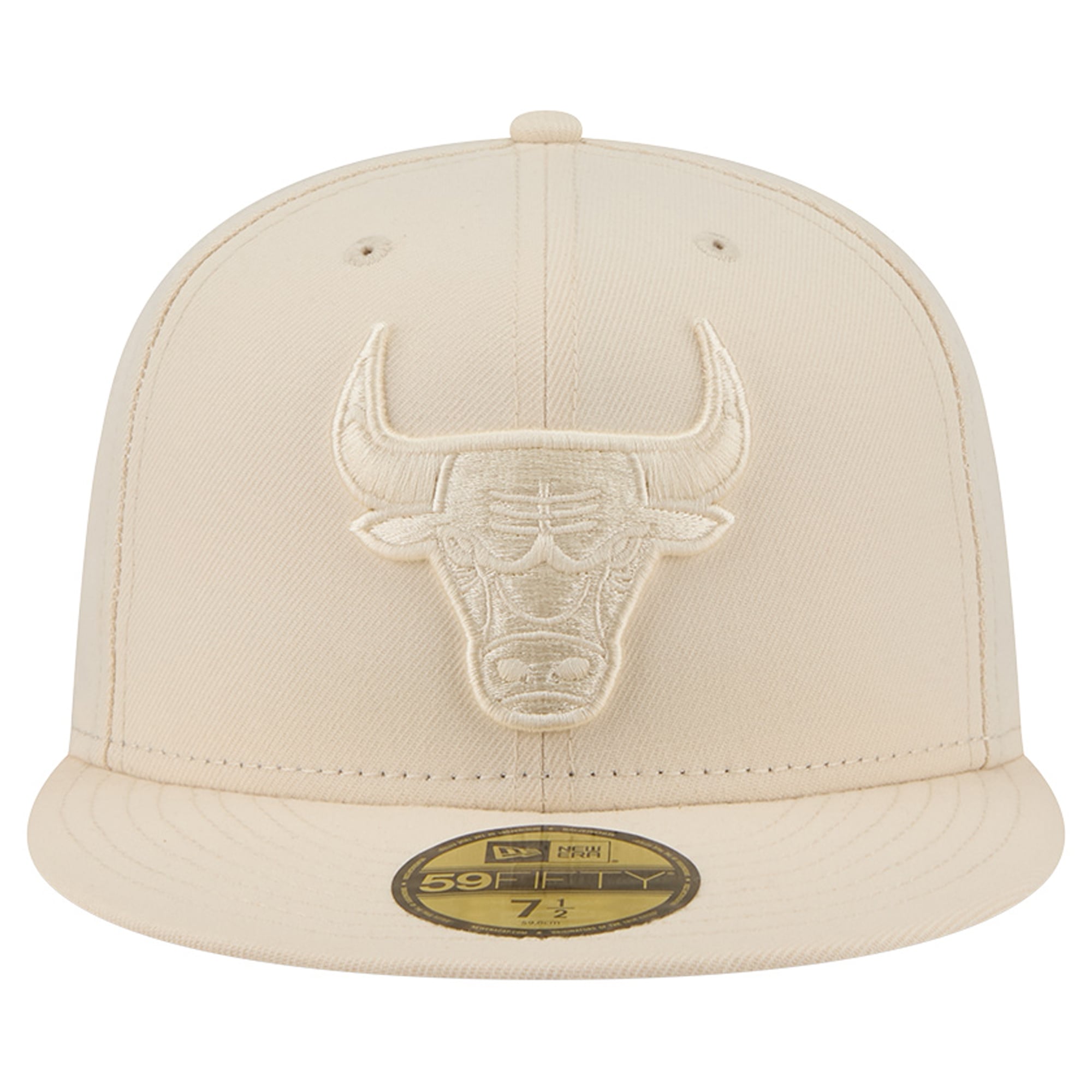 Casquette ajustée New Era 59FIFTY crème Chicago Bulls pour homme