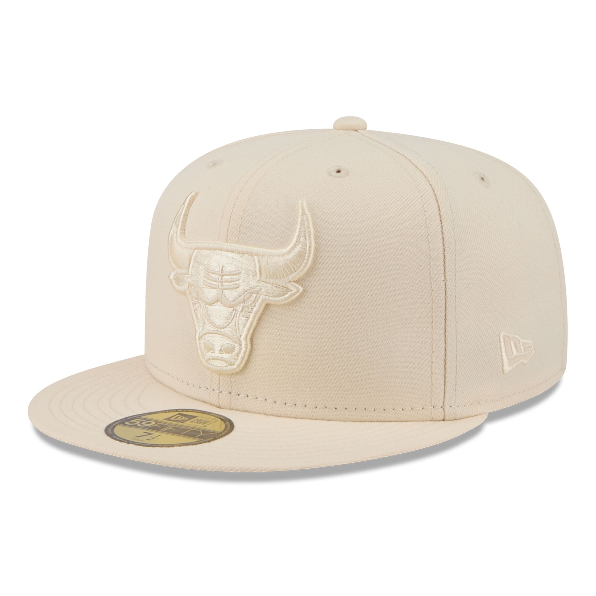Casquette ajustée New Era 59FIFTY crème Chicago Bulls pour homme