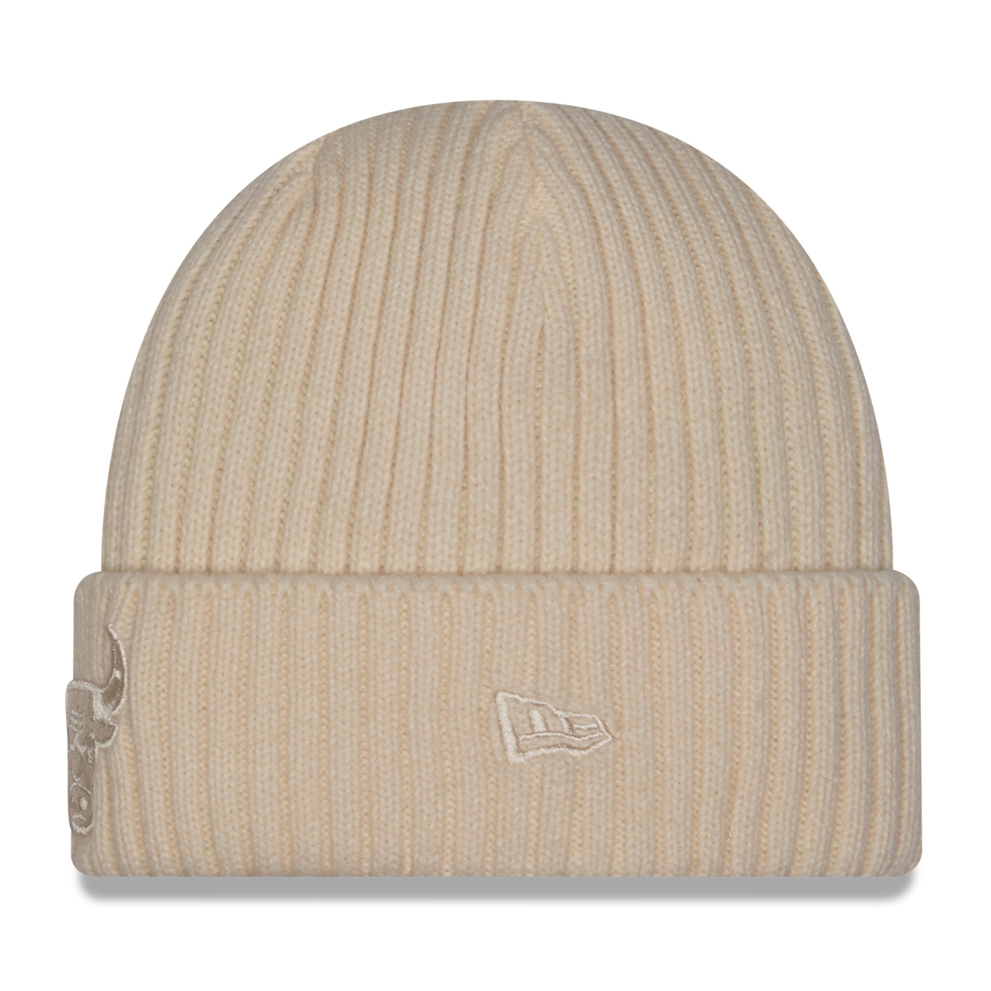 Bonnet à revers New Era crème Chicago Bulls pour homme