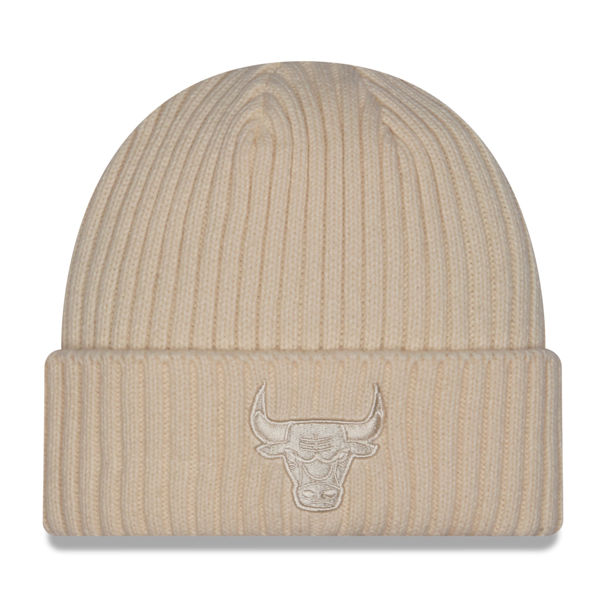 Bonnet à revers New Era crème Chicago Bulls pour homme