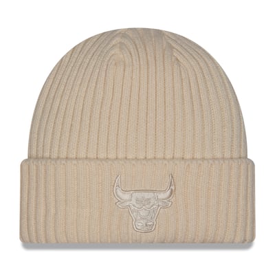 Chicago Bulls New Era Color Pack Cuffed Knit Hat - Cream