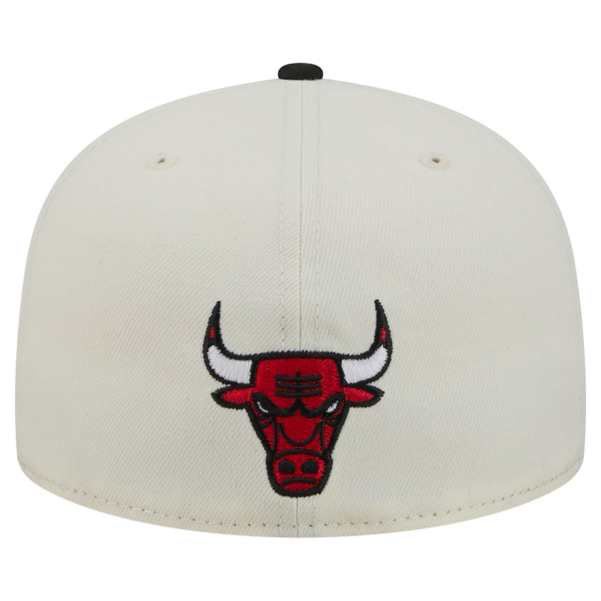 Men's New Era Cream/Black Chicago Bulls Deceptor 59FIFTY Fitted Hat