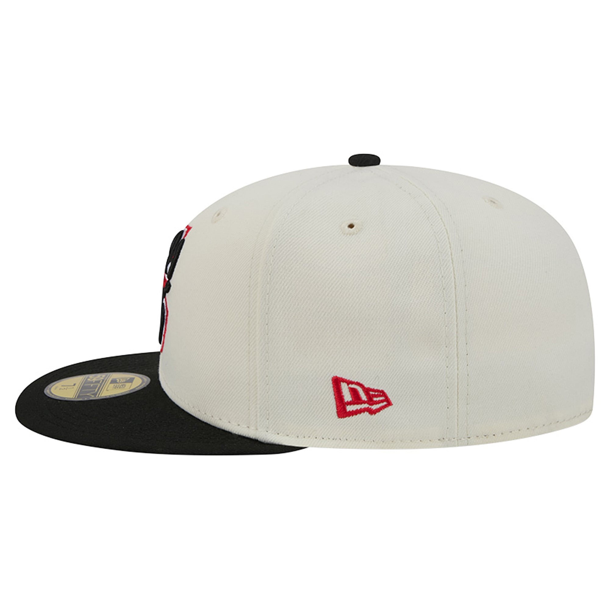 Men's New Era Cream/Black Chicago Bulls Deceptor 59FIFTY Fitted Hat