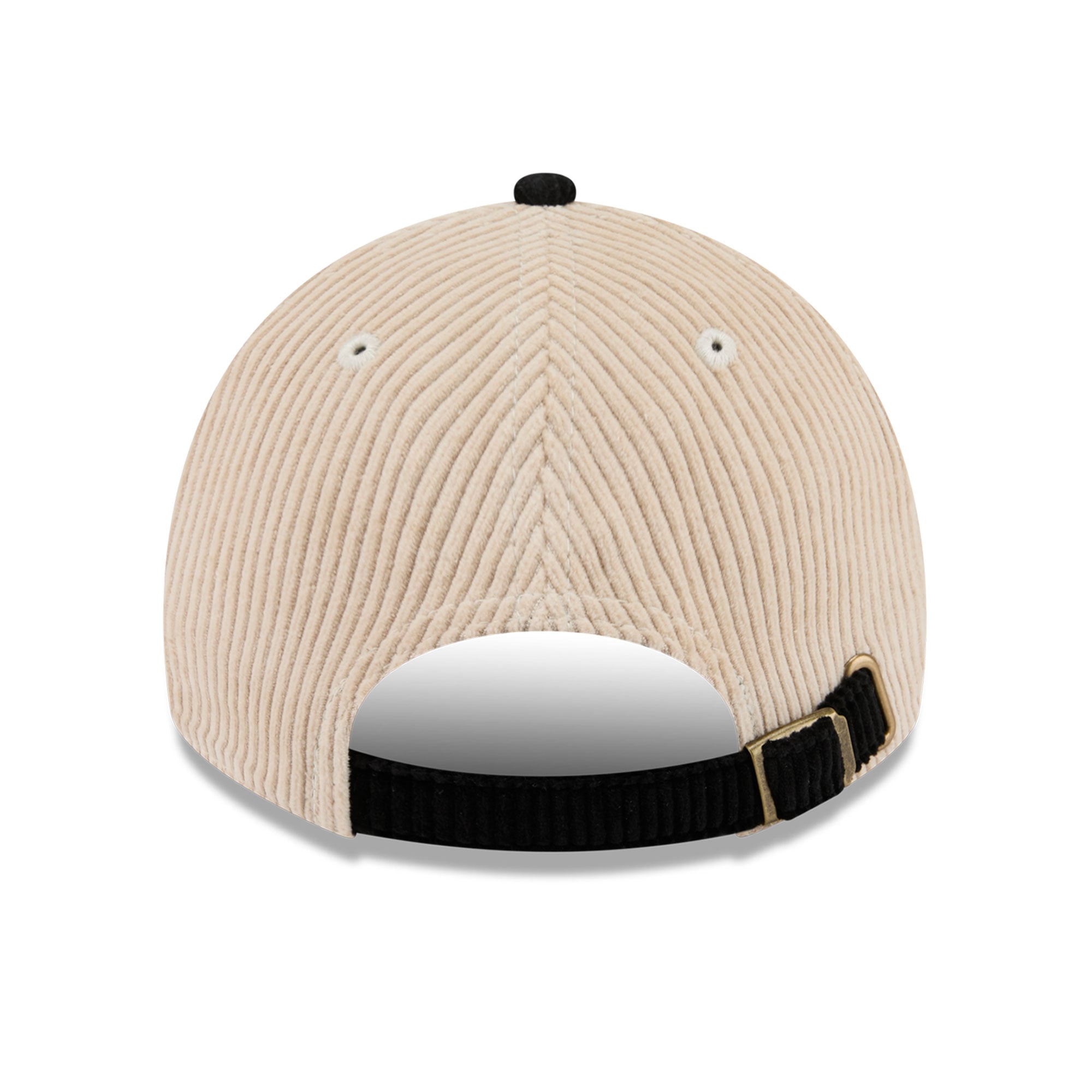 Men's New Era Cream/Black Chicago Bulls Tonal Corduroy Casual Classic Adjustable Hat